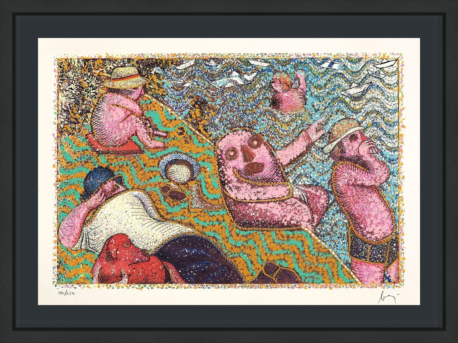 LA BAIGNADE D'APRES LA GRANDE JETTE by Enrico Baj, 1972