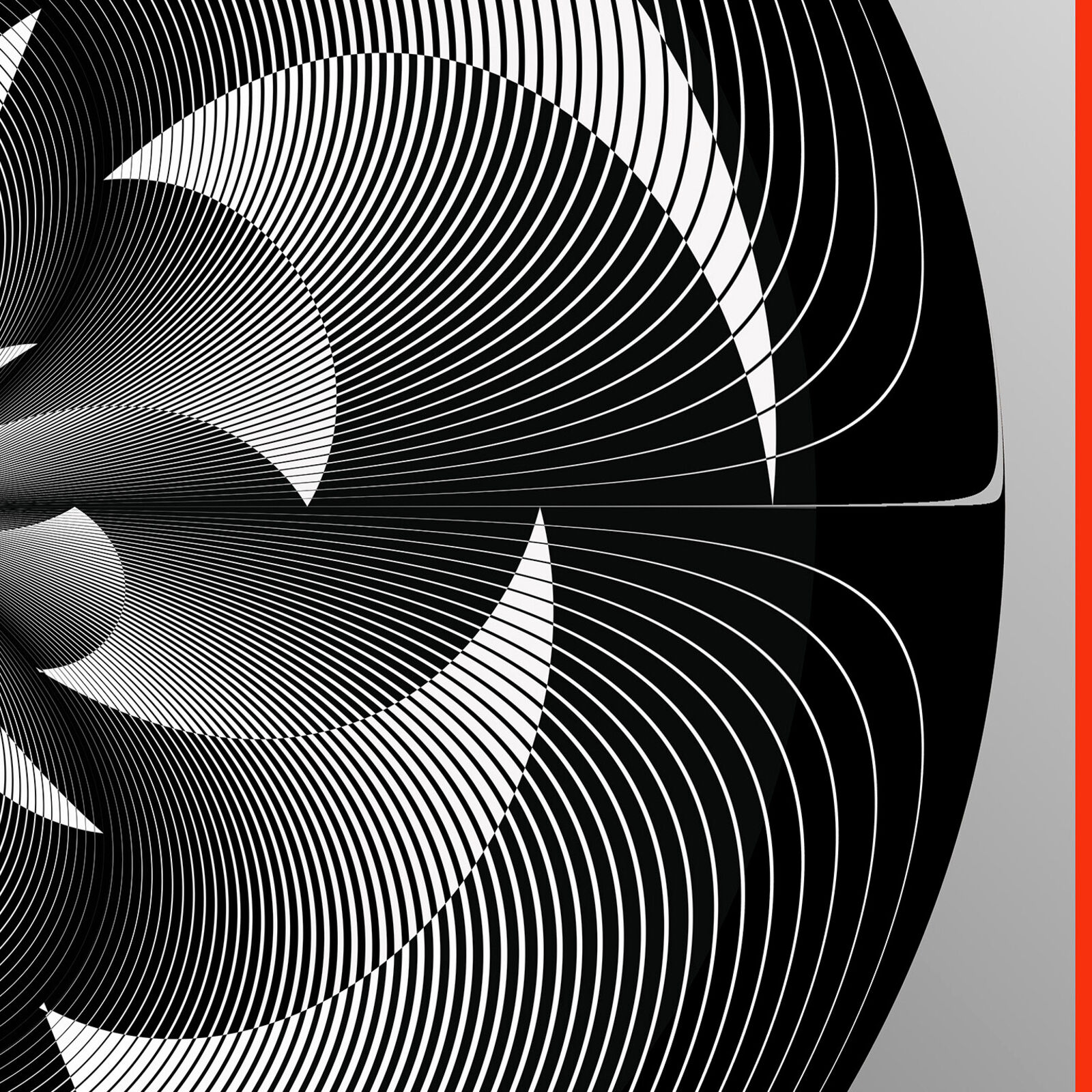 A black and white image of a flower in a circle.