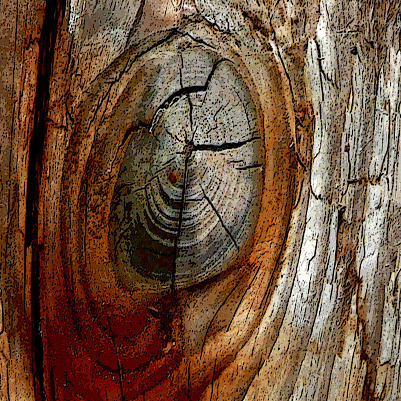Artwork by Enzo Ragazzini, Creature - Wood IX, Made of Archival Giclée Pigment Print on Archival Paper 