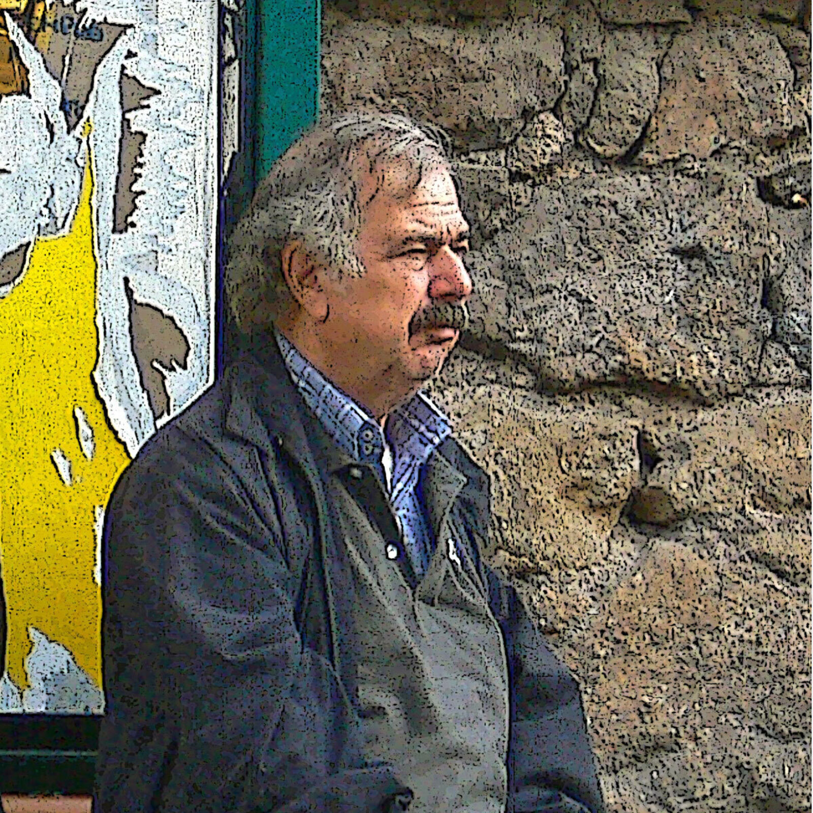 Artwork by Enzo Ragazzini, Waiting for Godot - Bus with Paola Barale Ad, Made of Archival Giclée Pigment Print on Archival Paper 
