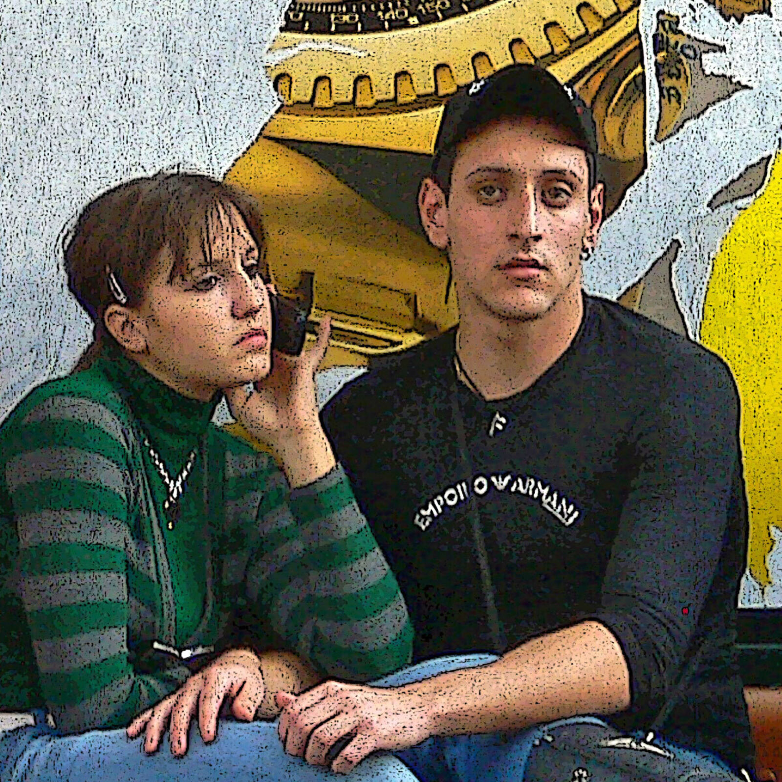 Artwork by Enzo Ragazzini, Waiting for Godot - Bus with Paola Barale Ad, Made of Archival Giclée Pigment Print on Archival Paper 