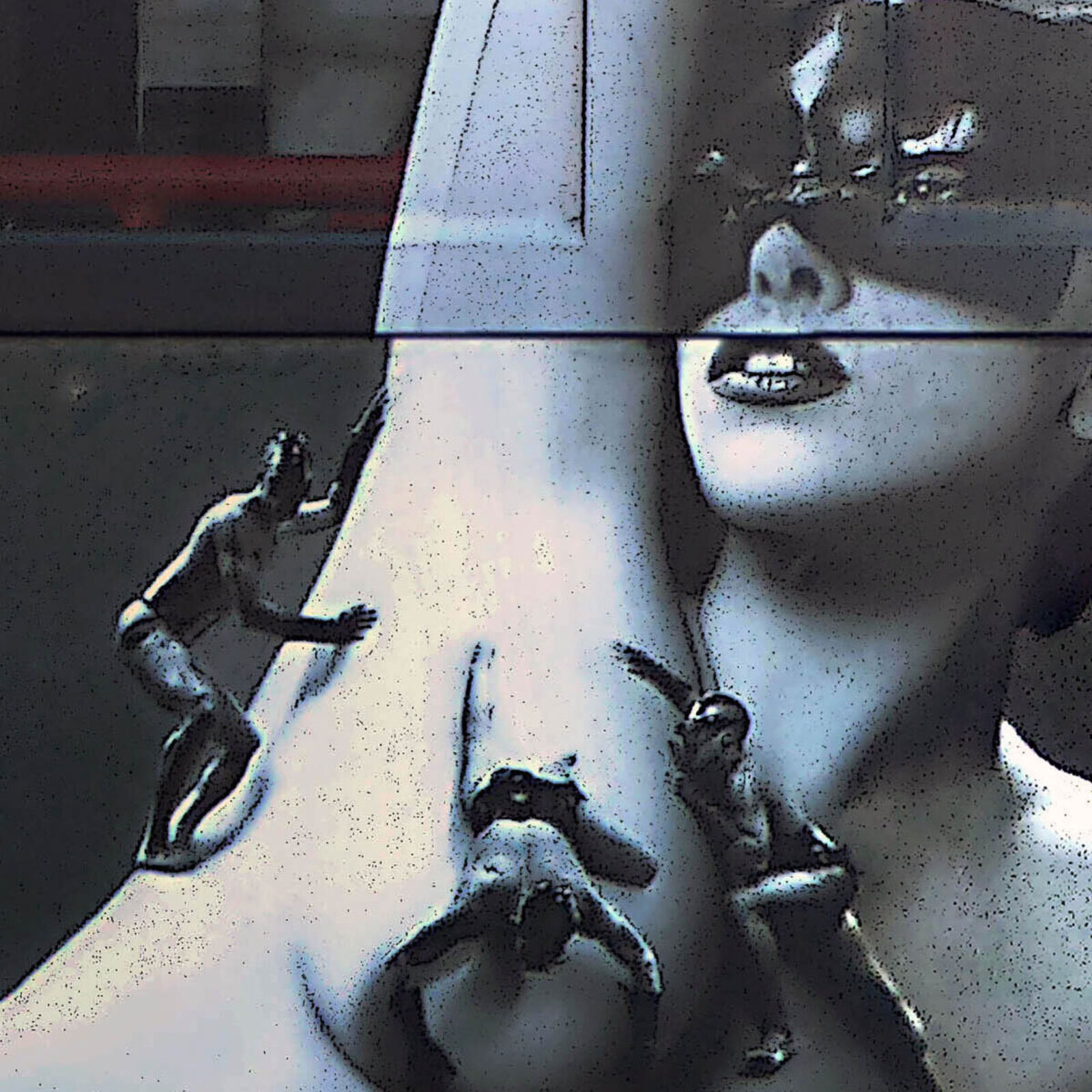 Artwork by Enzo Ragazzini, Waiting for Godot - Lady Gaga Ad on a Bus, Made of Archival Giclée Pigment Print on Archival Paper 