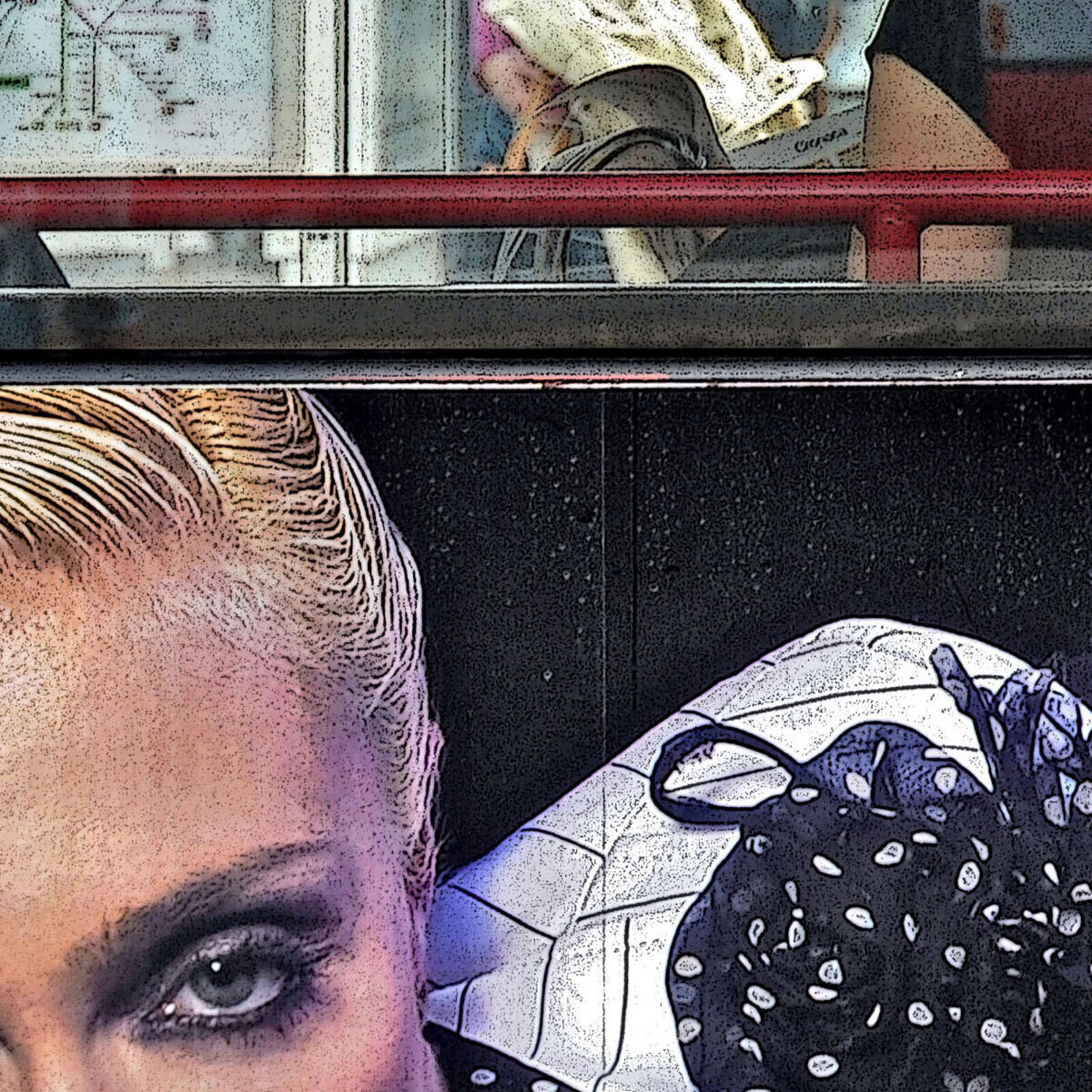 Artwork by Enzo Ragazzini, Waiting for Godot - Paola Barale Ad on a Bus, Made of Archival Giclée Pigment Print on Archival Paper 