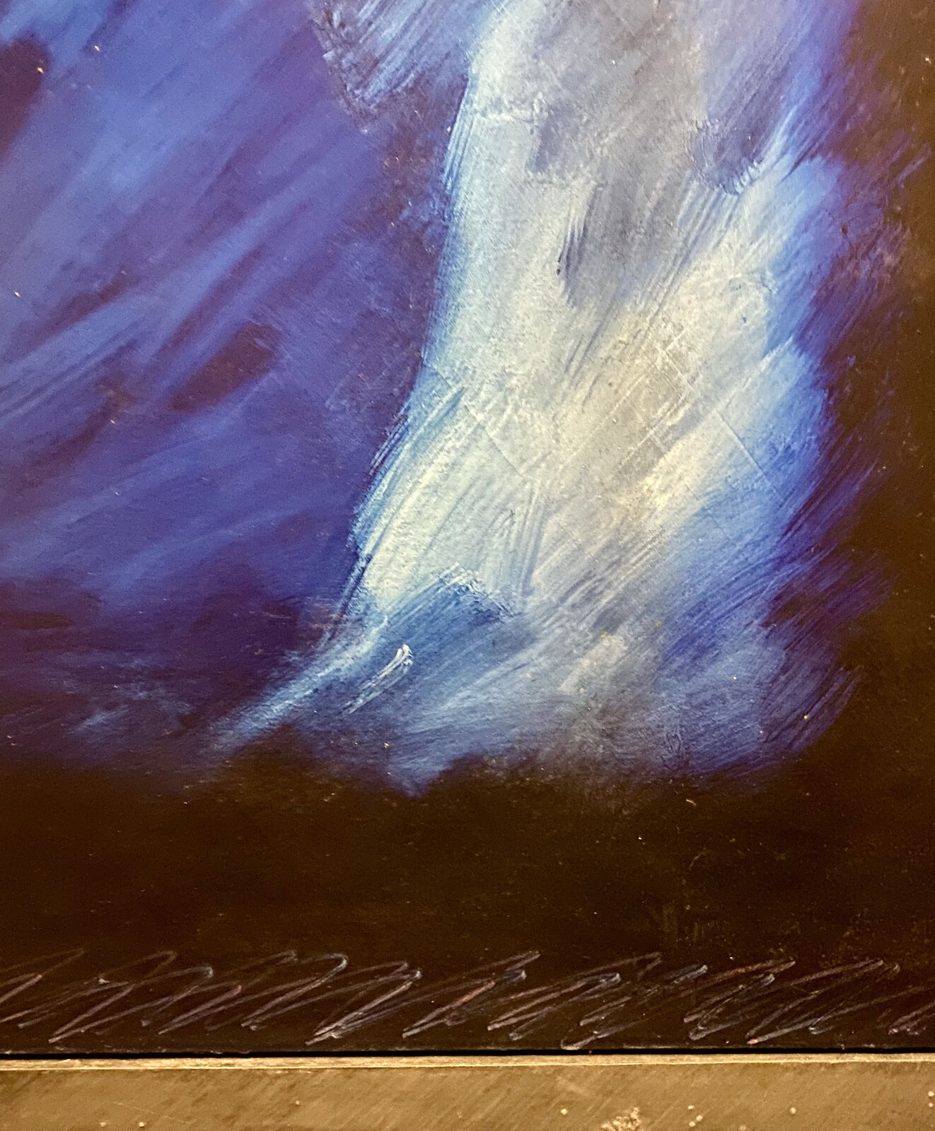 Artwork by Eric Orr, Oceans of Time, Made of Lead, Blood, and Oil on canvas 