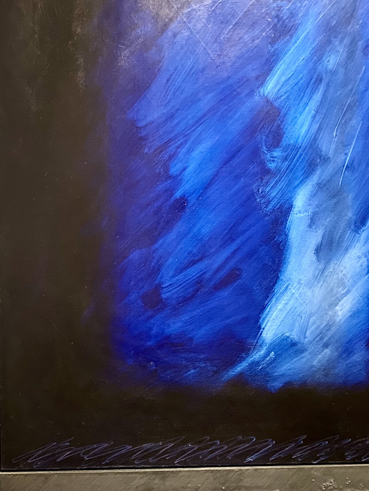 Artwork by Eric Orr, Oceans of Time, Made of Lead, Blood, and Oil on canvas 