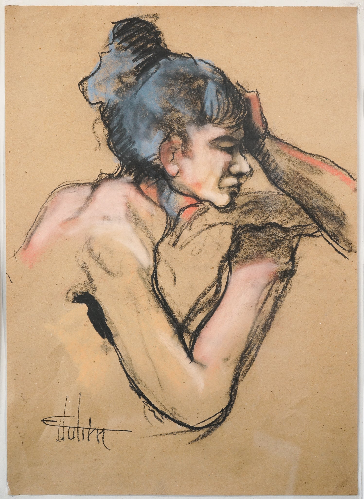 Life Sketch of a Lady by Ernest Julien Malla, Turn of the 20th/21st century