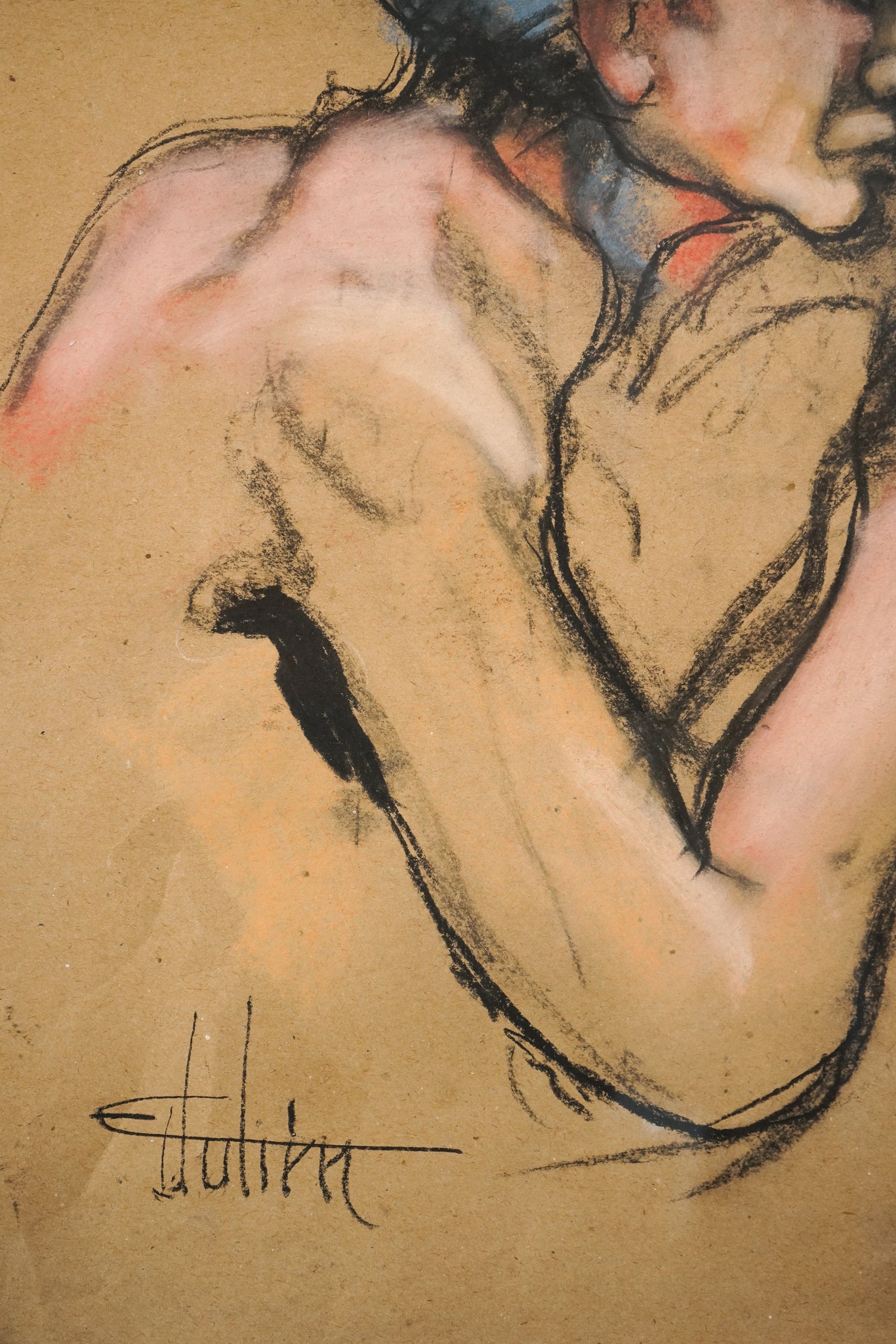 Artwork by Ernest Julien Malla, Life Sketch of a Lady, Made of Graphite on paper 