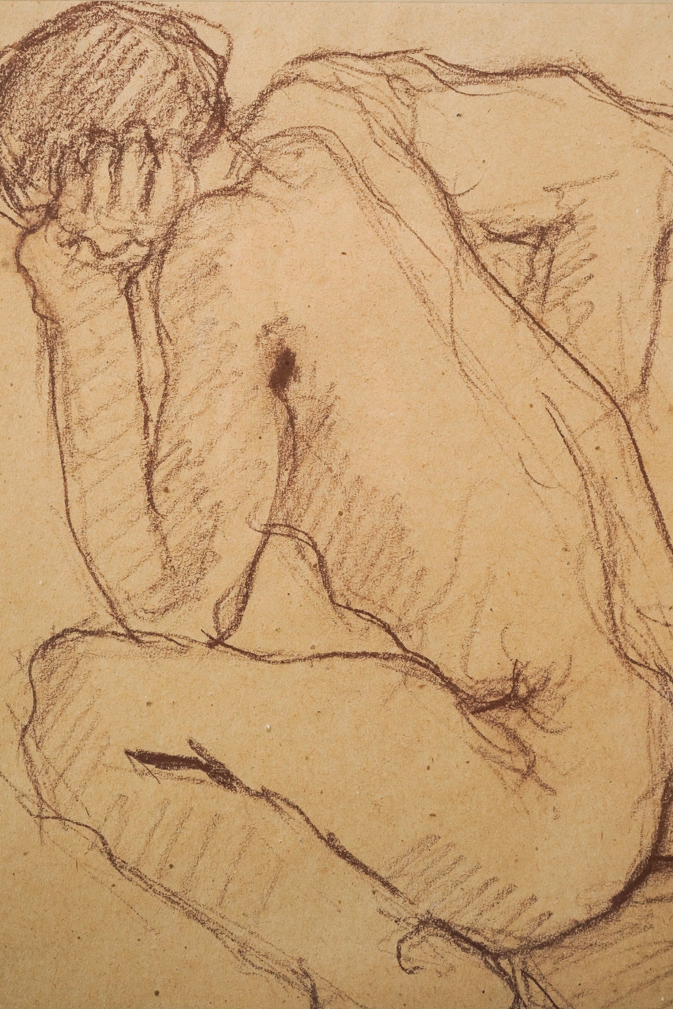 Artwork by Ernest Julien Malla, Two Framed Life Drawings, Made of Graphite on paper 