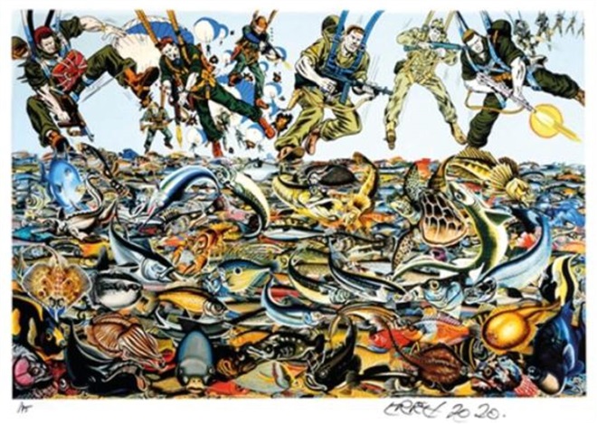 Artwork by Gudmundur Gudmundsson, Fish Landscape, Made of Digital print 