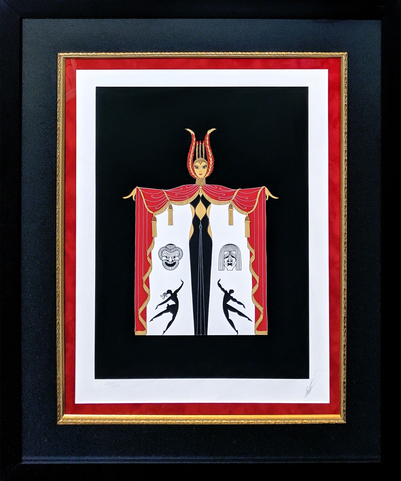 Erté | Erte - Ebony in White Gallery Exhibition Poster (1982