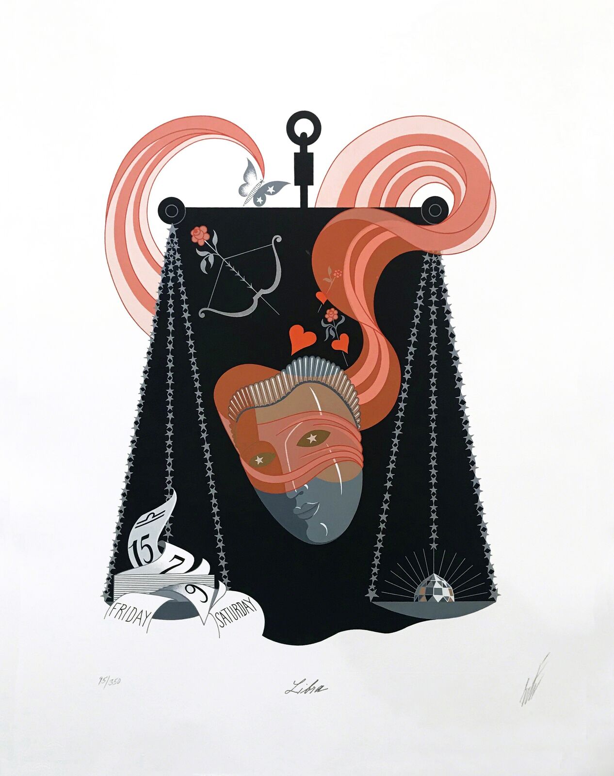 Artwork by Erté, LIBRA, Made of Serigraph 
