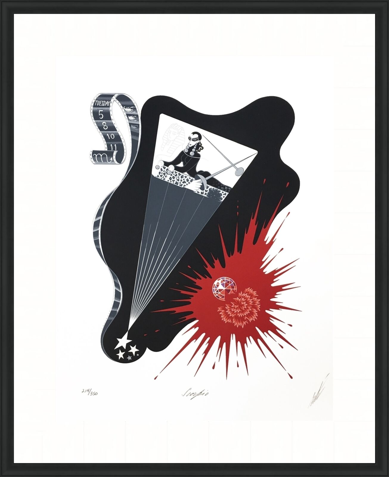 Artwork by Erté, SCORPIO, Made of Serigraph 