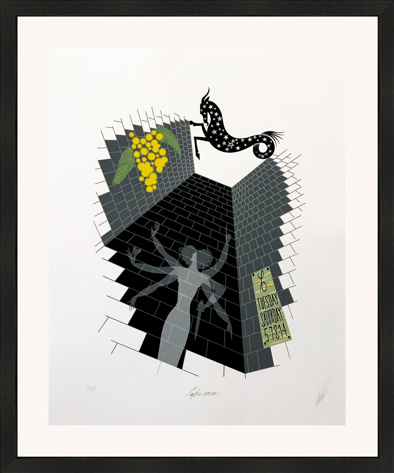 Artwork by Erté, CAPRICORN, Made of Serigraph 