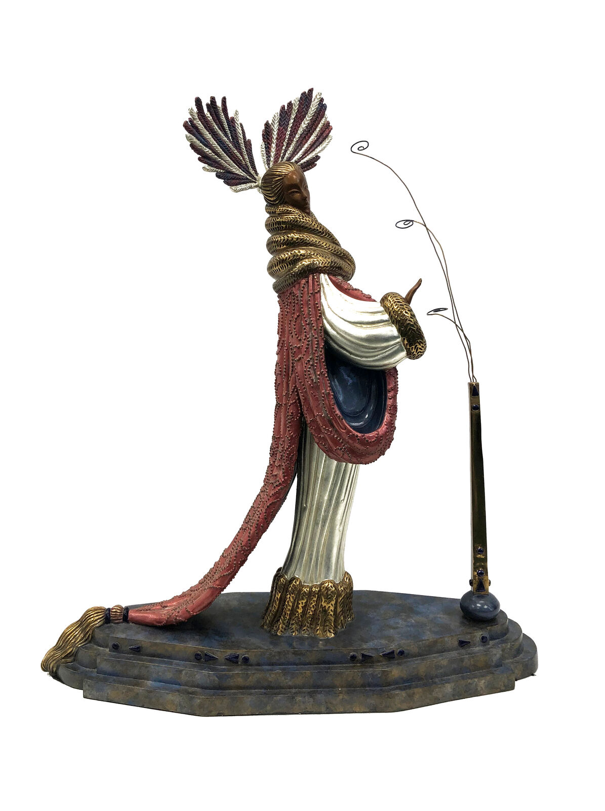 Artwork by Erté, Ermine Brocade (bronze sculpture), Made of Bronze 