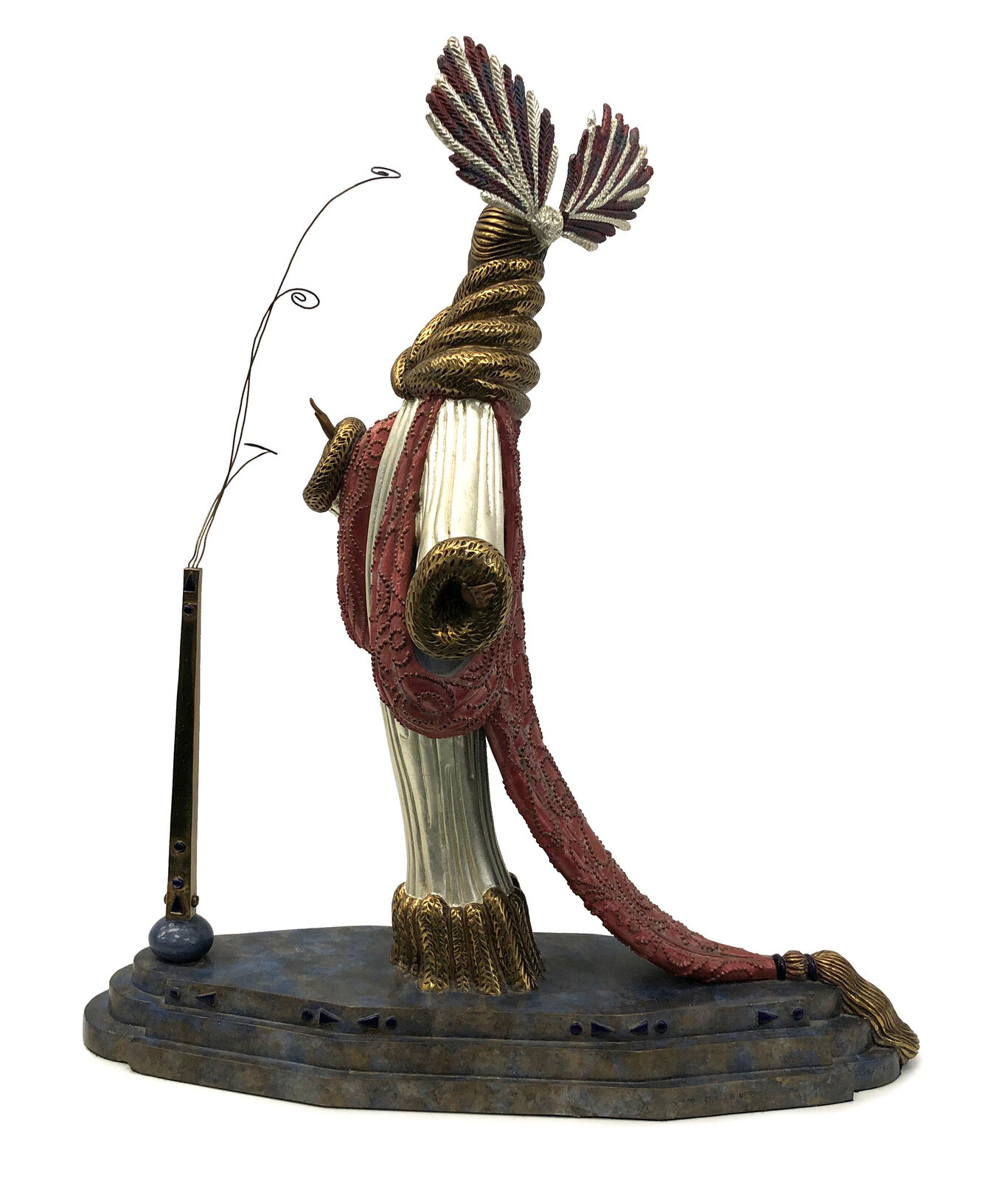 Artwork by Erté, Ermine Brocade (bronze sculpture), Made of Bronze 