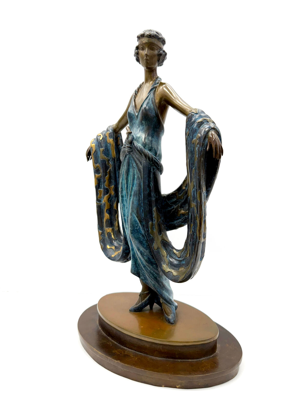 Artwork by Erté, Gala (cold painted bronze sculpture), Made of Bronze 