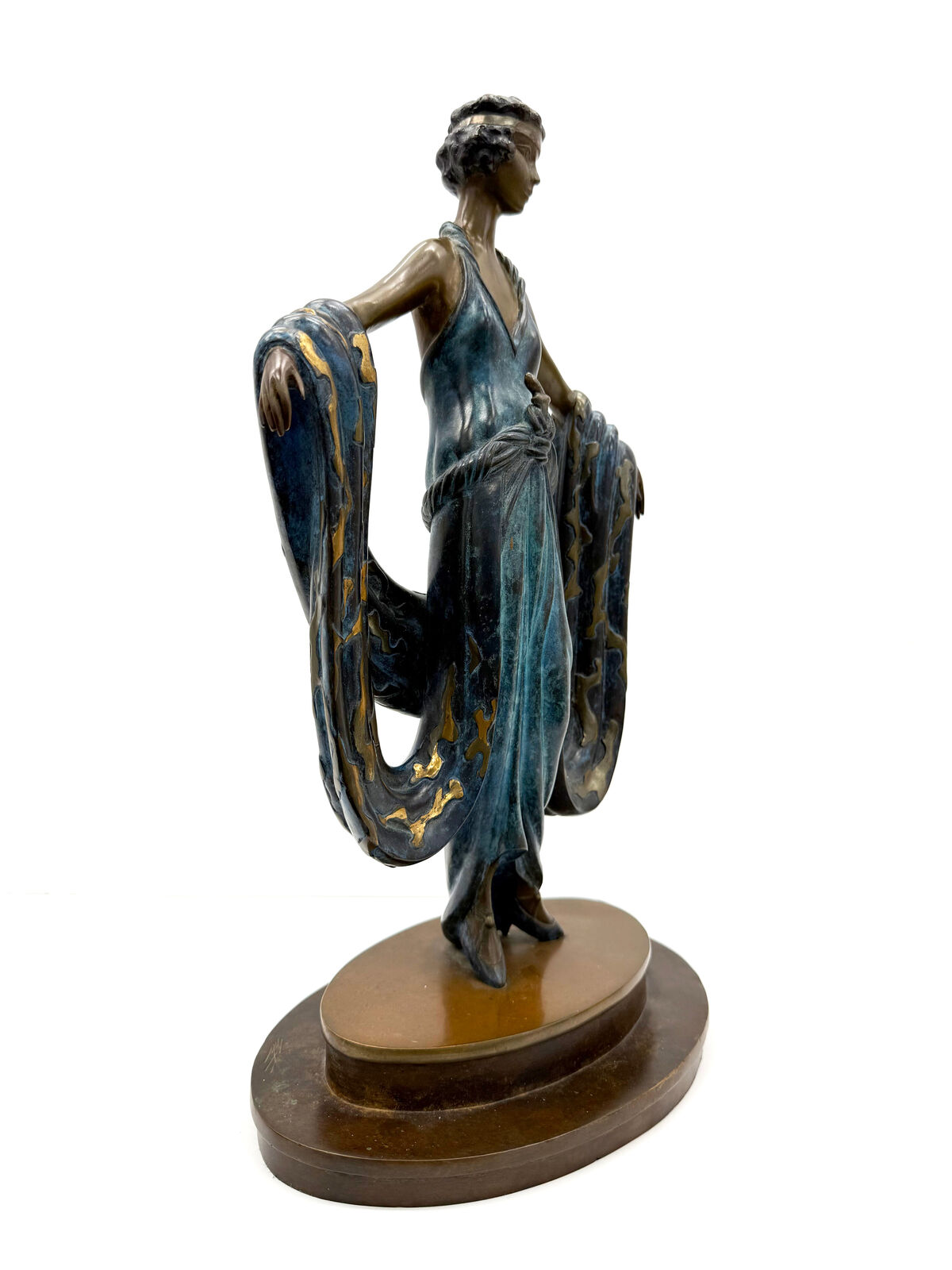 Artwork by Erté, Gala (cold painted bronze sculpture), Made of Bronze 