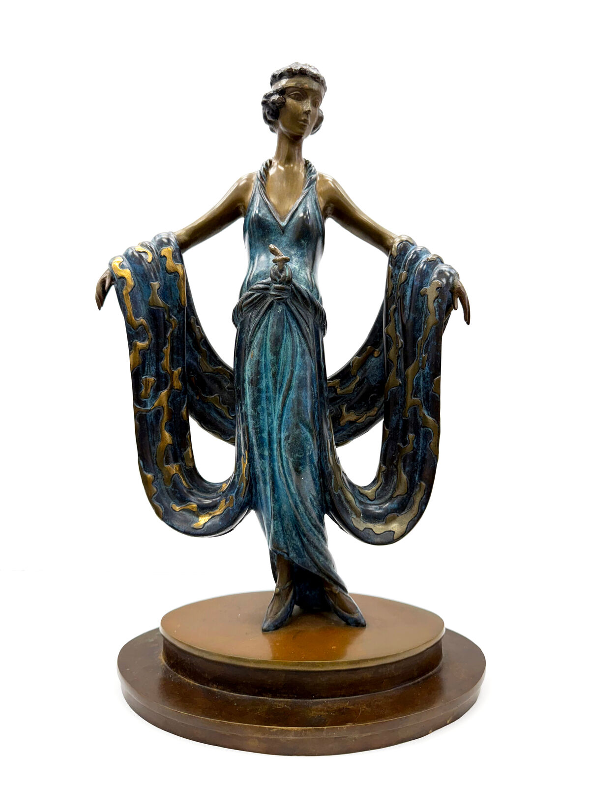 Artwork by Erté, Gala (cold painted bronze sculpture), Made of Bronze 