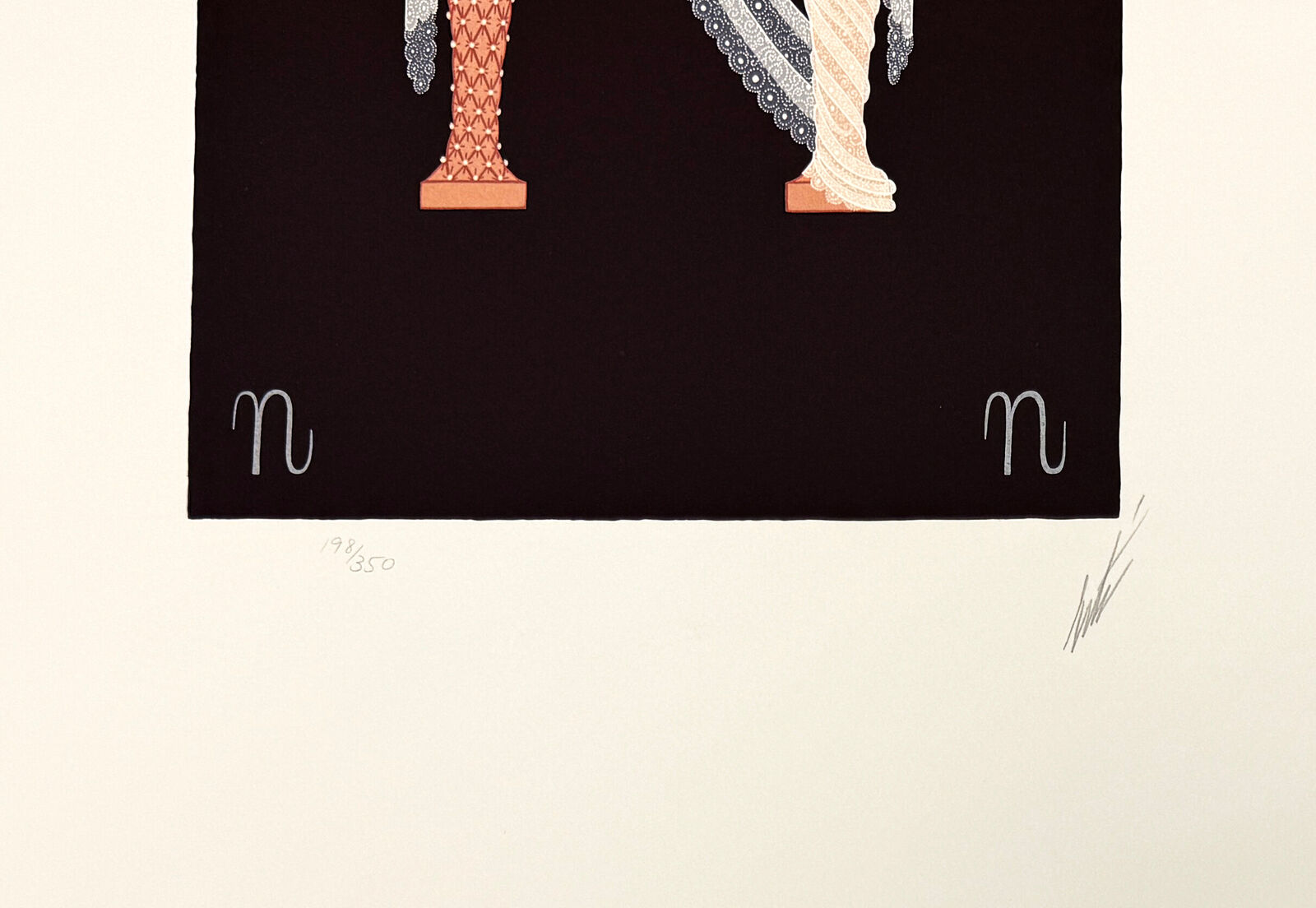 Artwork by Erté, Letter N (from the Alphabet Suite), Made of Serigraph 