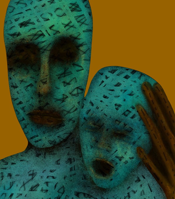 Marie et Jésus de Nazareth, La Fuite en Egypte by Evelyne Huet, 2015