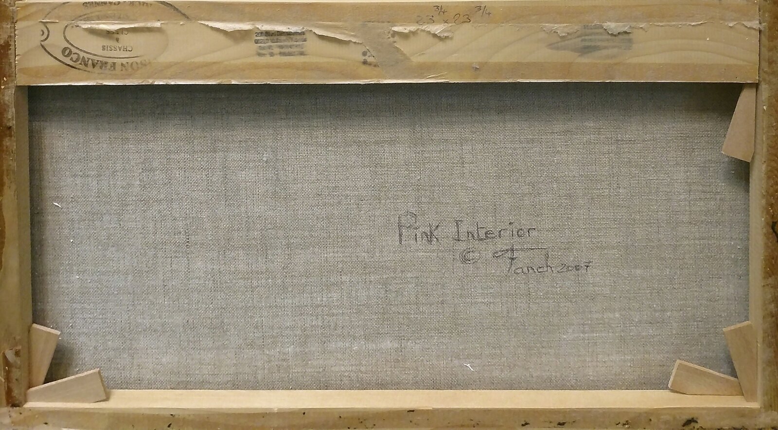 Artwork by Fanch Ledan, Pink Interior, Made of Acrylic On Canvas 