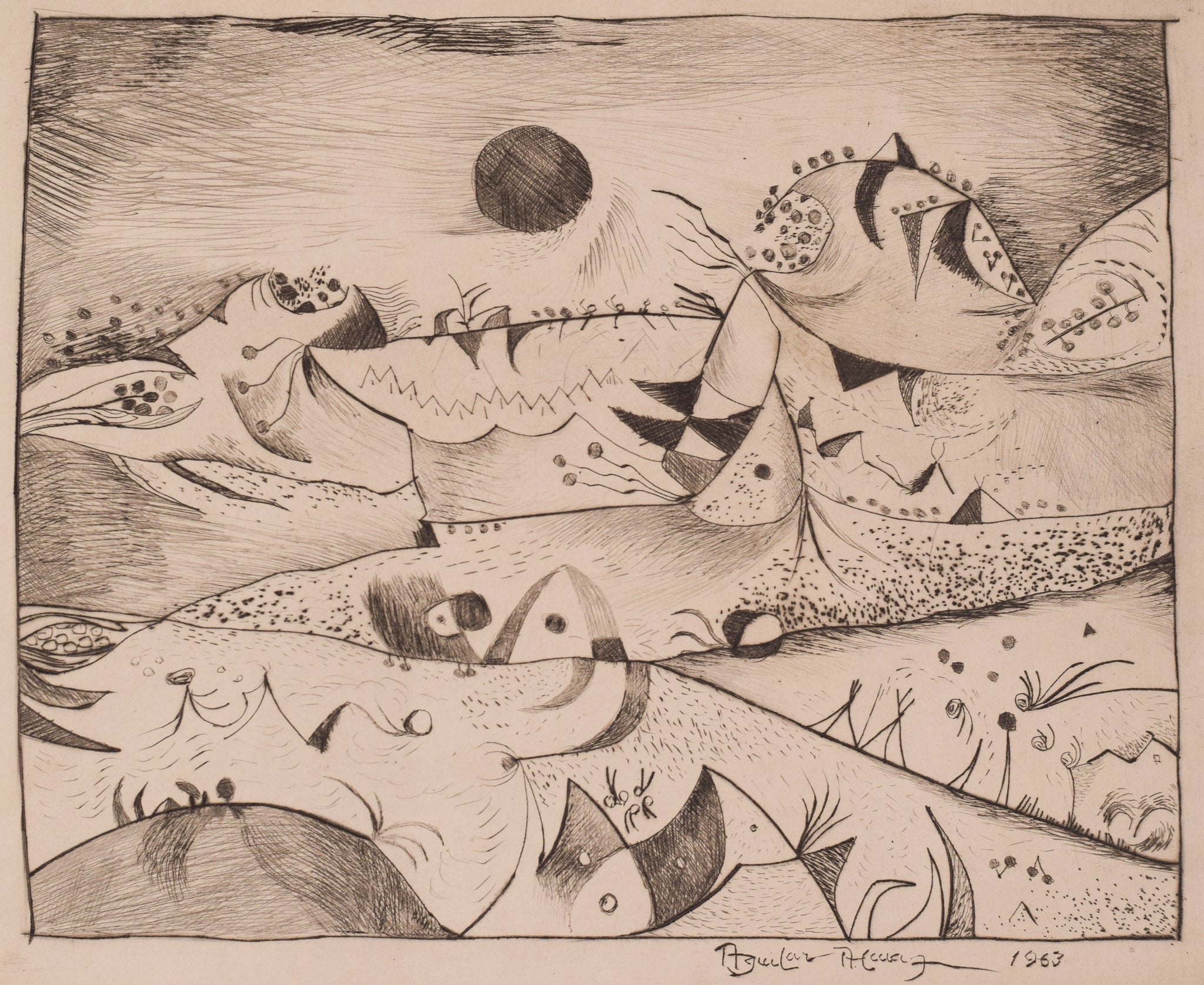 Artwork by Federico Aguilar Alcuaz, Landscape Etching, Made of Etching 