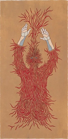Artwork by Felipe Baeza, Desviación, Made of 6-Color screenprint and collage on Coventry Rag 290 gsm paper 