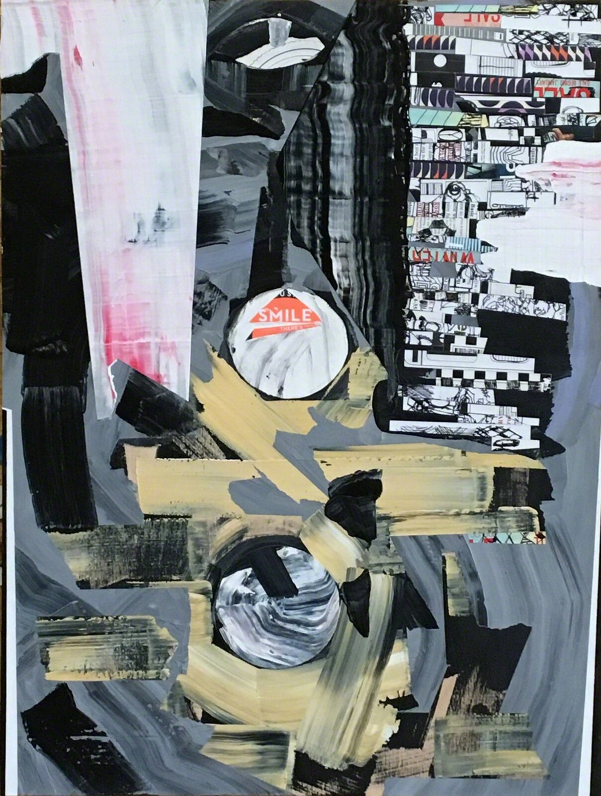 Artwork by Feodor Voronov, CCP #1, Made of Acrylic, pen and collage on panel 