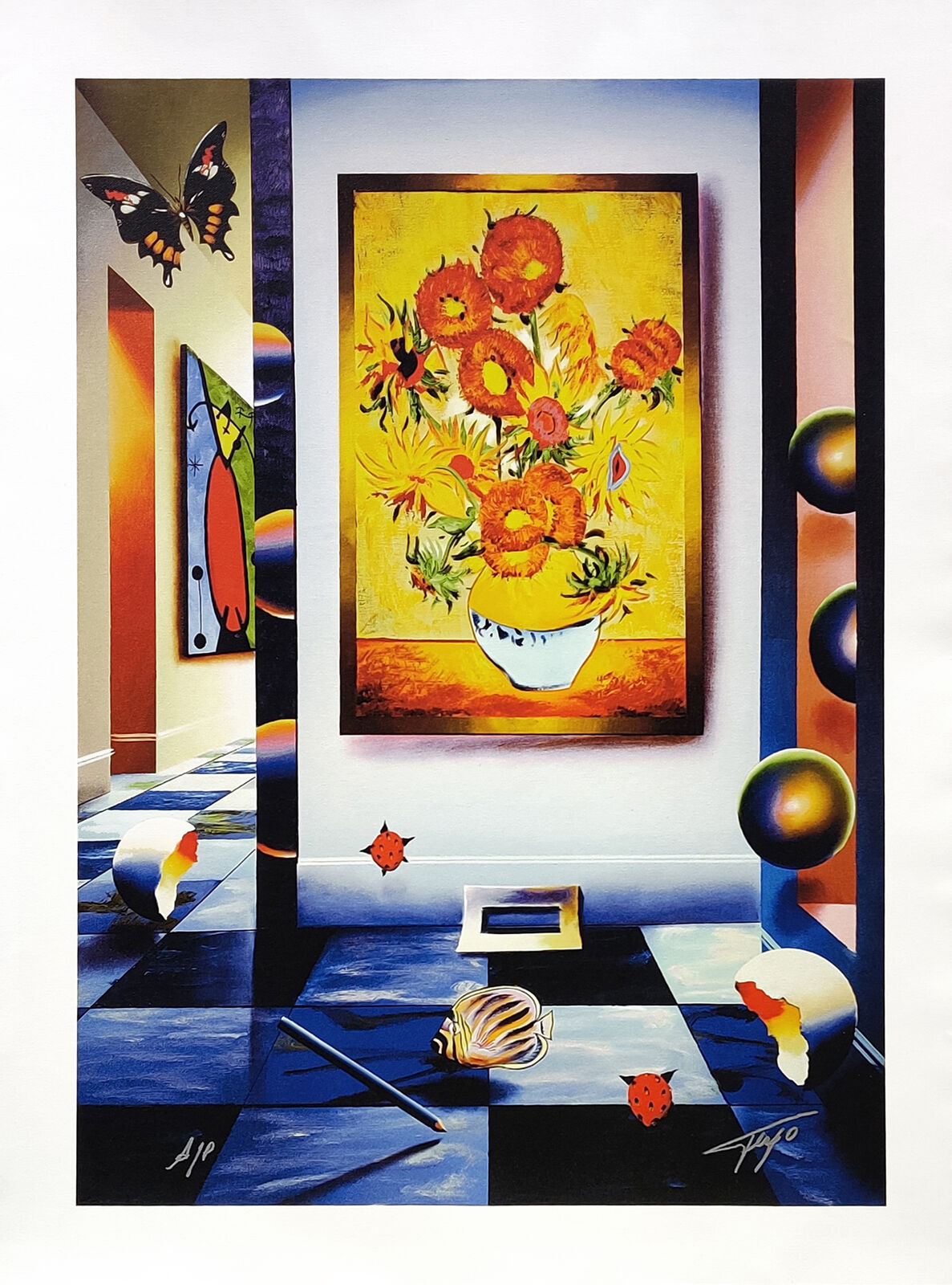 Artwork by Fernando de Jesus Oliveira, BAHIA'S SUNFLOWERS, Made of Giclee On Canvas 