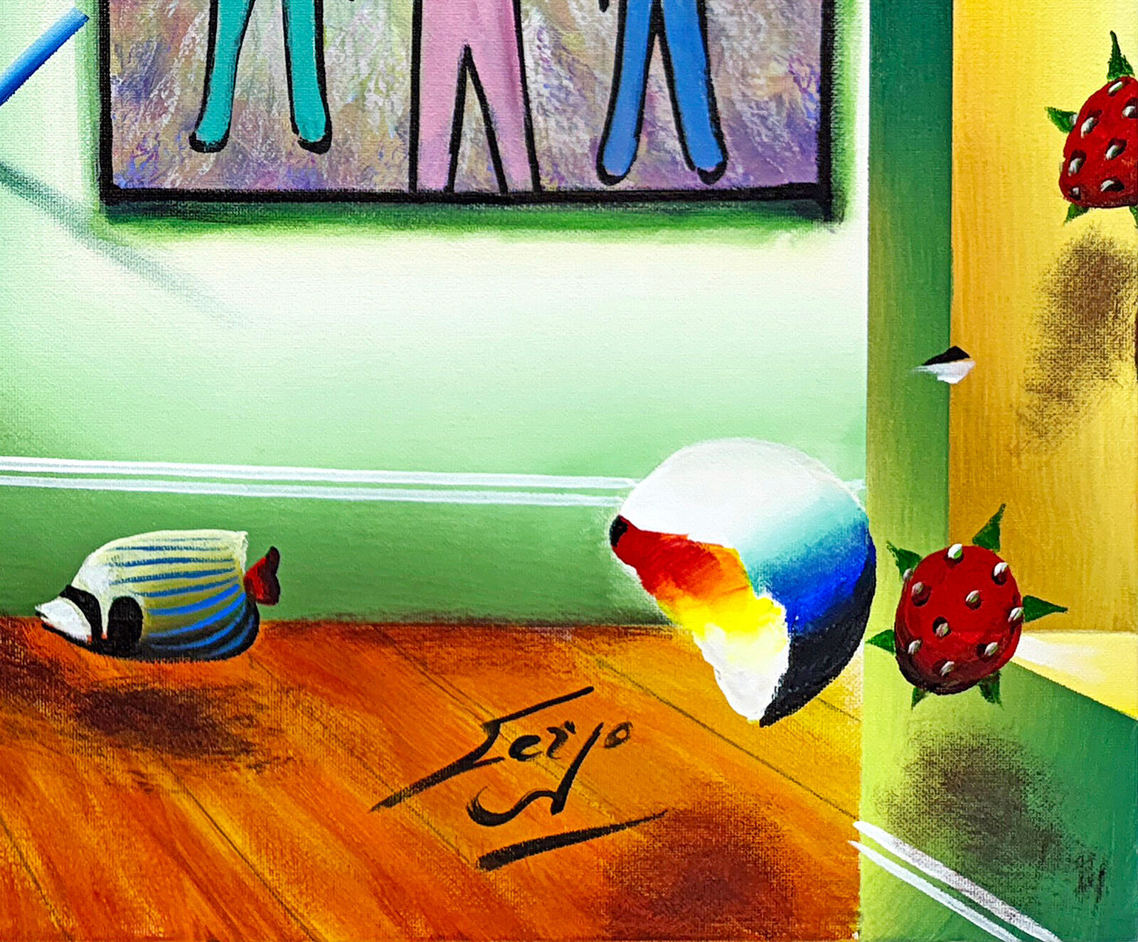 Artwork by Fernando de Jesus Oliveira, Homage to Haring , Made of Oil on canvas 