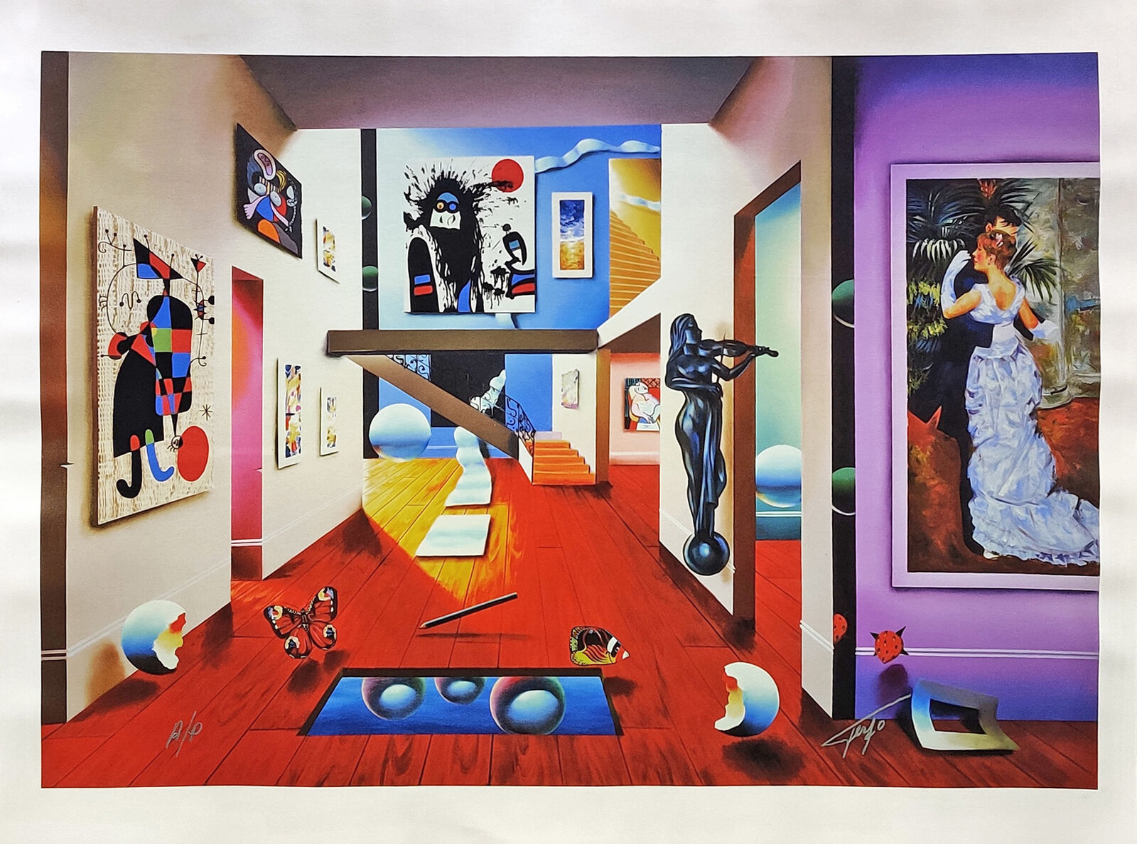Artwork by Fernando de Jesus Oliveira, HOMAGE TO THE MASTERS (MIRO), Made of Giclee On Canvas 