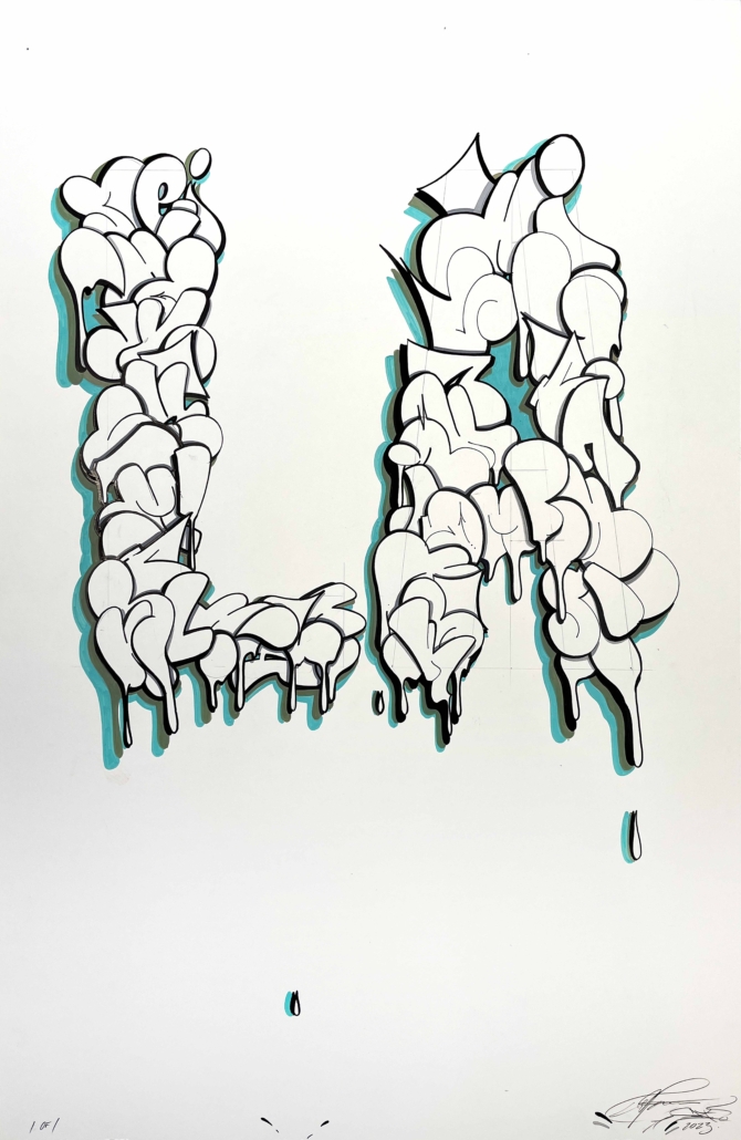 A drawing of the letter L on a white background.