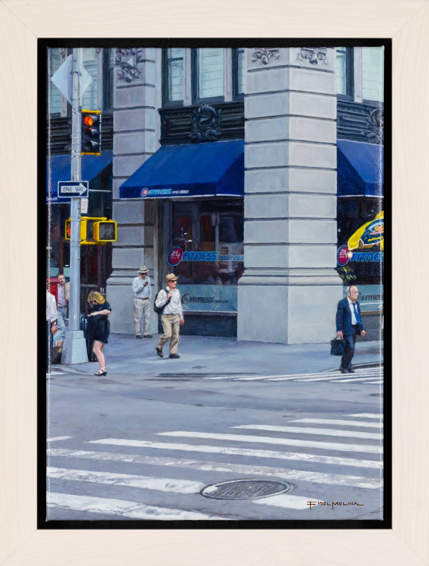 Artwork by Fidel Molina, Esquina De La Quinta Avenida Y La Calle 23, Made of Oil On Canvas 