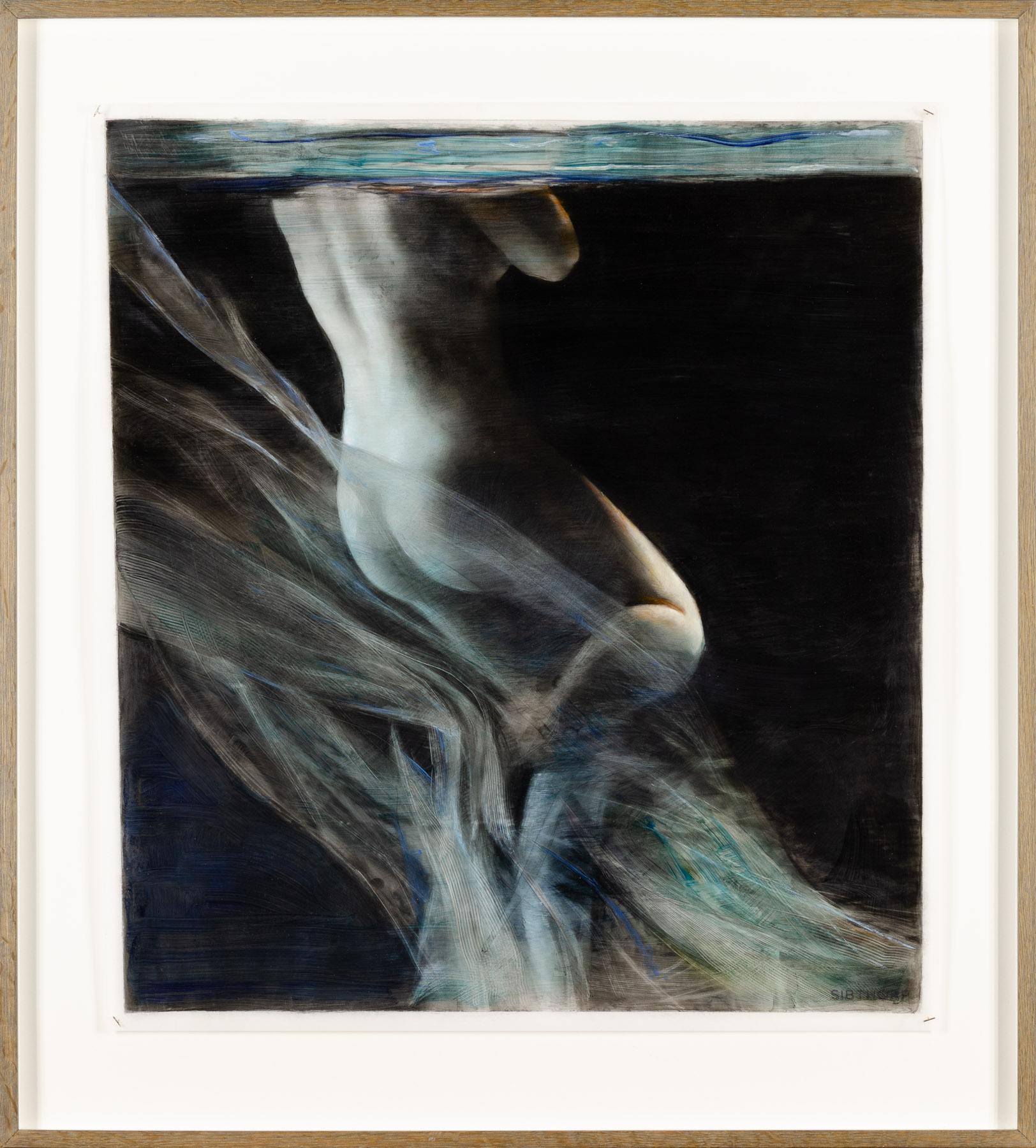 Artwork by Fletcher Sibthorp, Sargasso V Preparatory Painting, Made of Painting Oil & Charcoal 