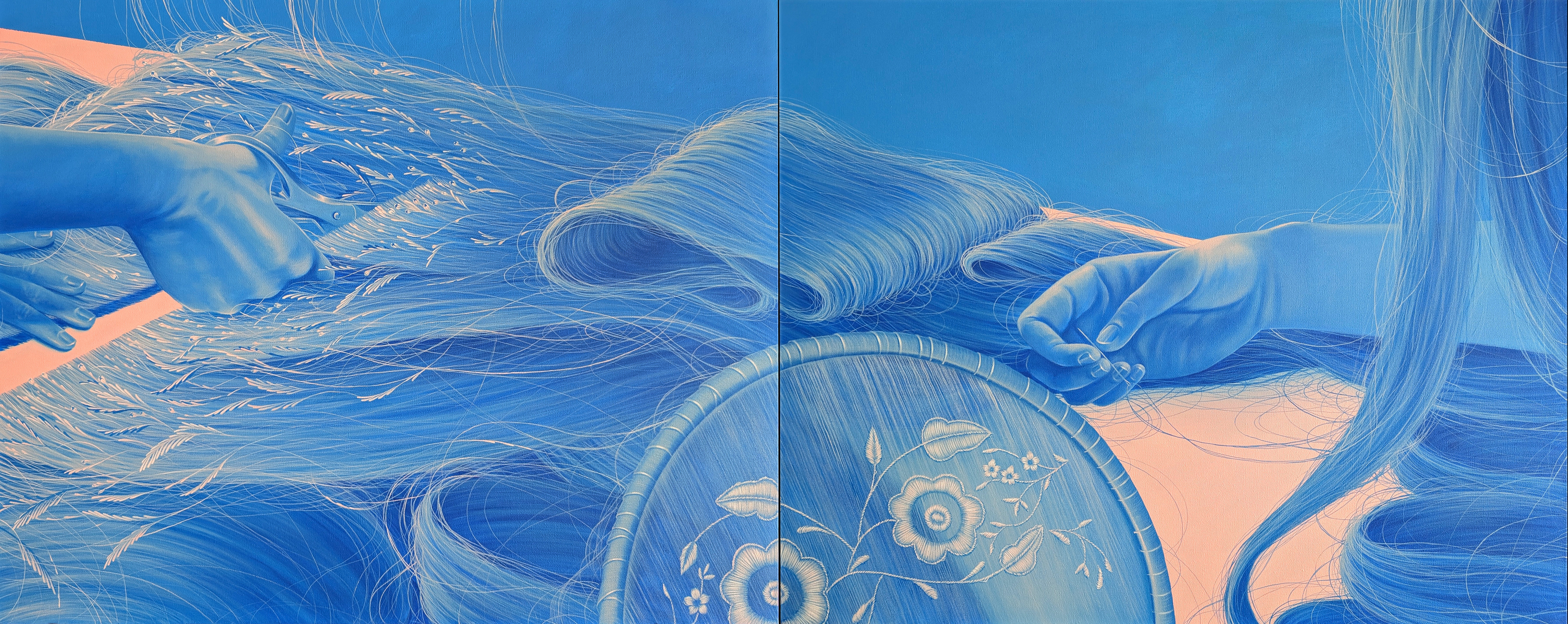 Artwork by Florence Solis, Cut & Sew II, Made of Acrylic on canvas 