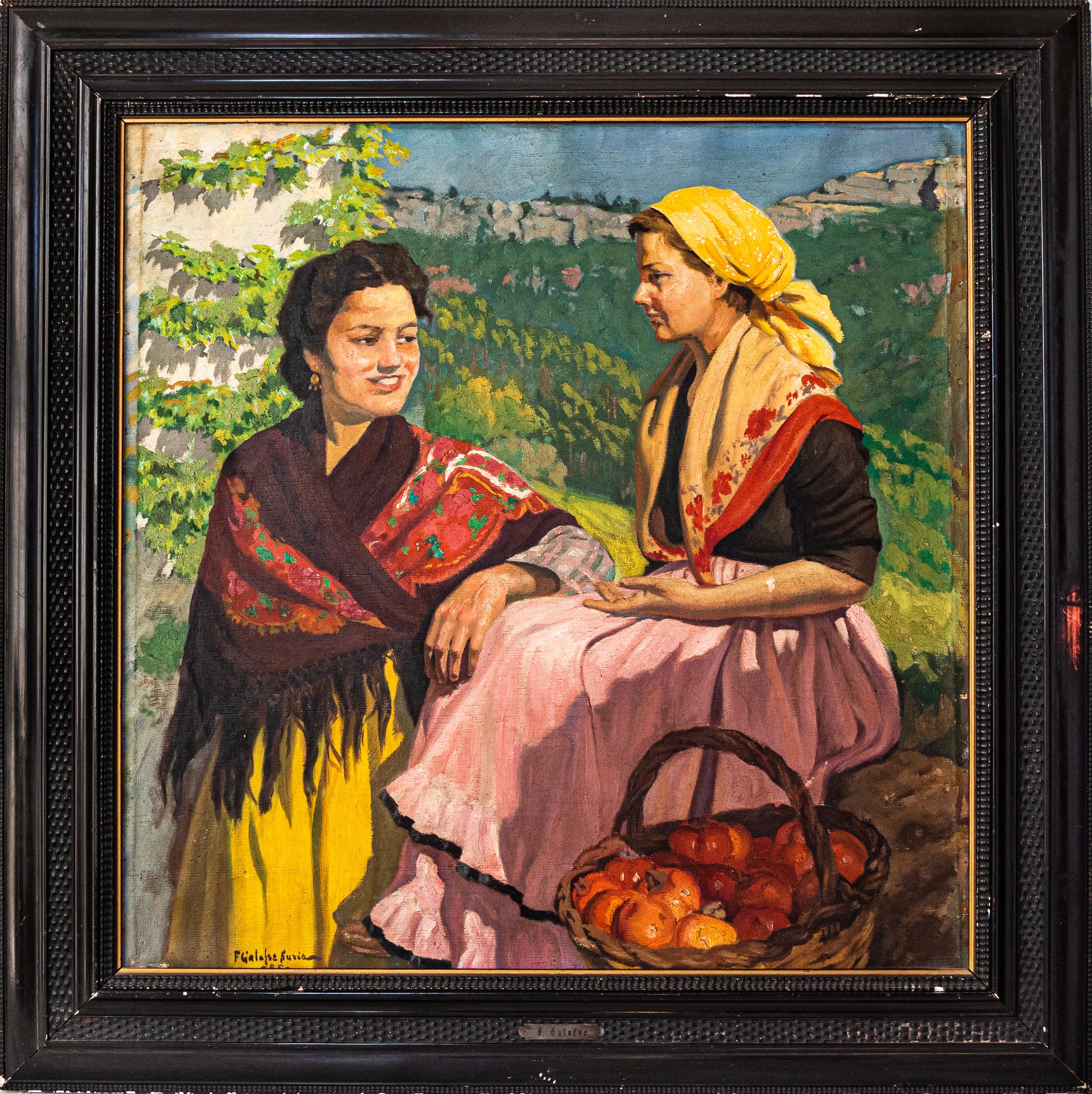Artwork by Francisco Galofré Suris, Ladys Chatting, Made of Oil on canvas 