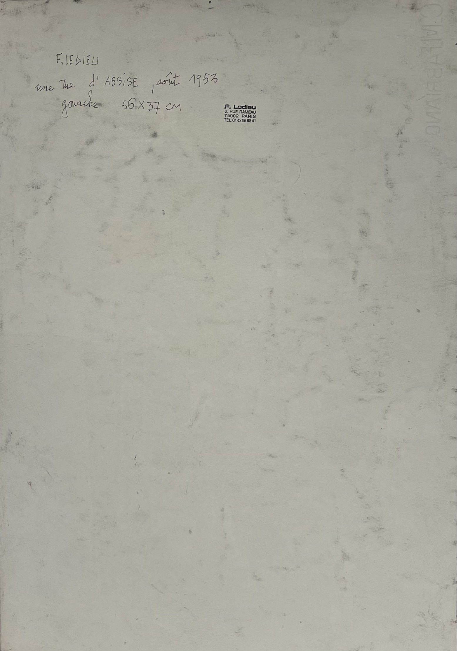 Une Rue d’Assise by Francine Ledieu, 1953