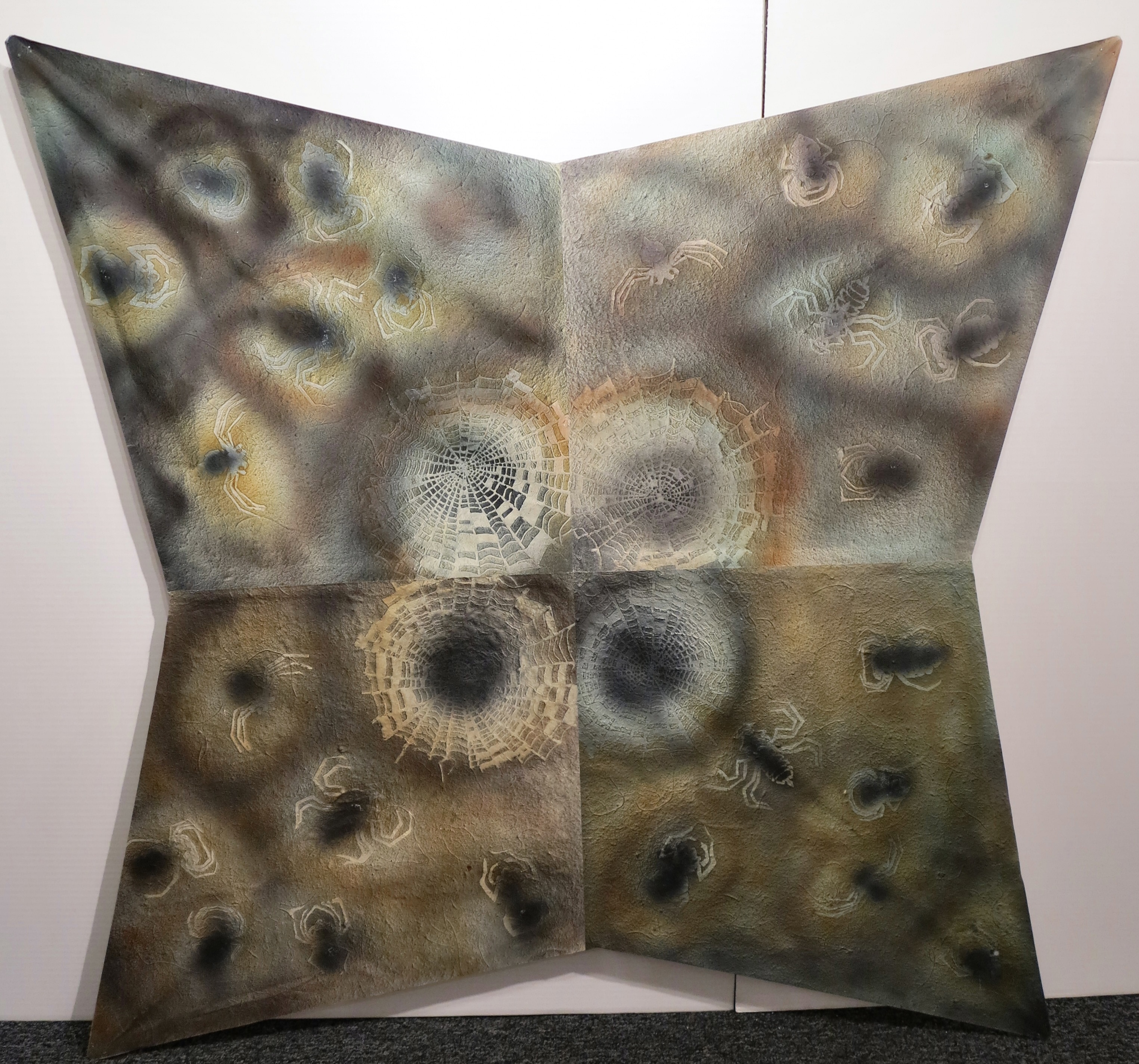 A piece of art that is on display in a room.