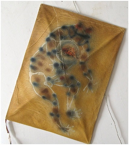 Artwork by Francisco Toledo, Cachonda rana con saltamonte, Made of Watercolor, With Stencil Print, On Hand Made Paper 