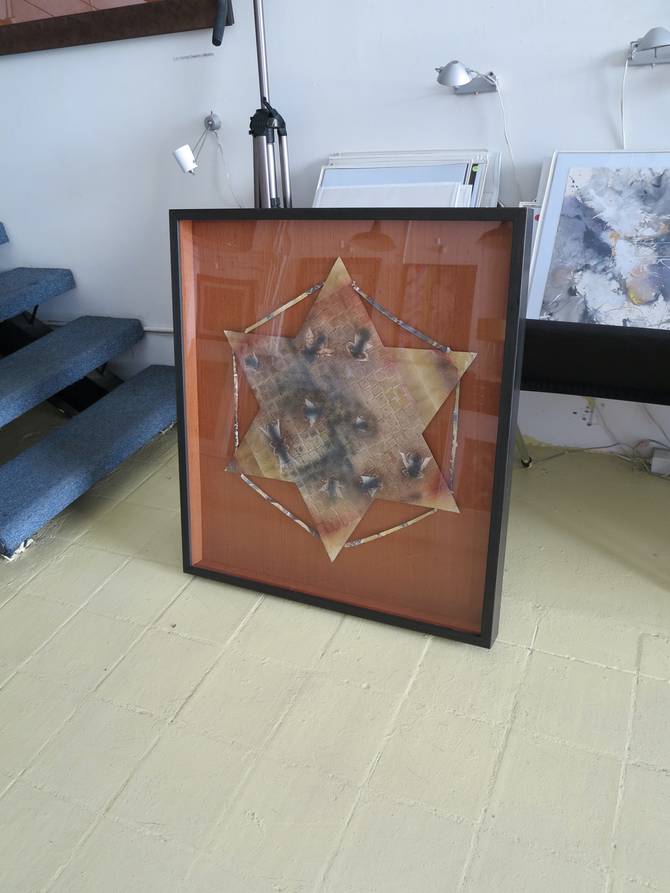 Artwork by Francisco Toledo, Cometa estrella con avispas, Made of Watercolor, With Stencil Print, On Hand Made Paper 