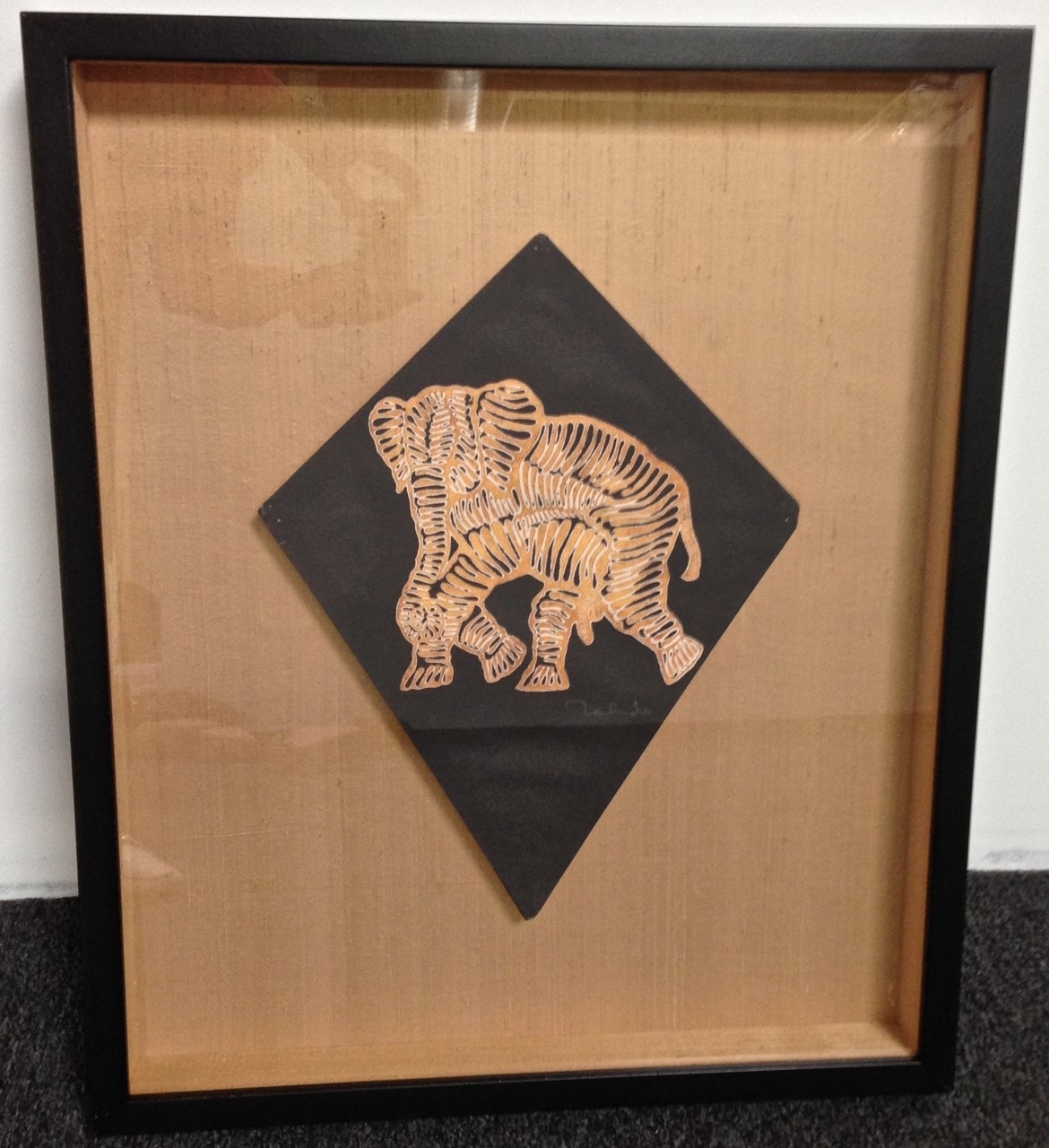 Artwork by Francisco Toledo, Elafanta III, Made of Watercolor, With Stencil Print, On Hand Made Paper 