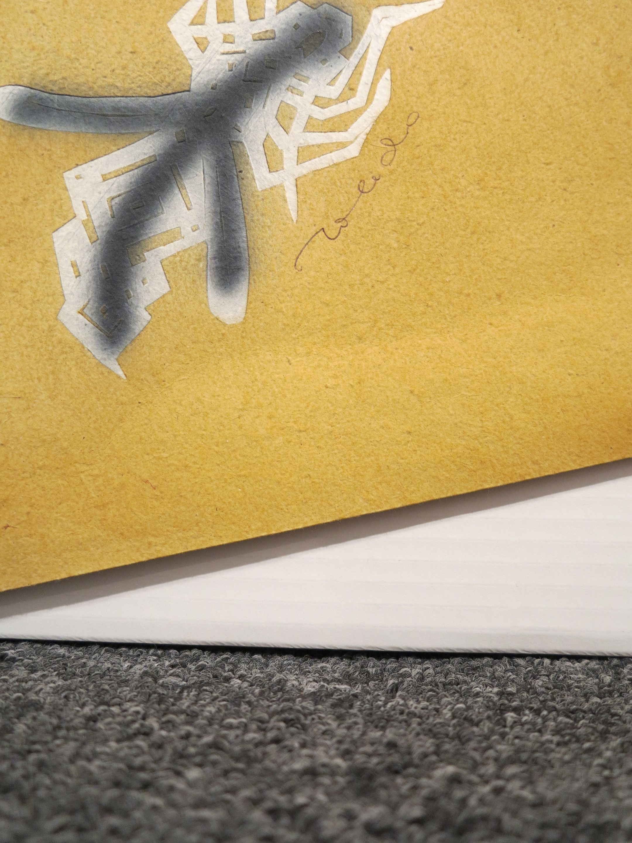 Artwork by Francisco Toledo, Insectos voladores y forma geométrica, Made of Hand Painted Stencil Kite 