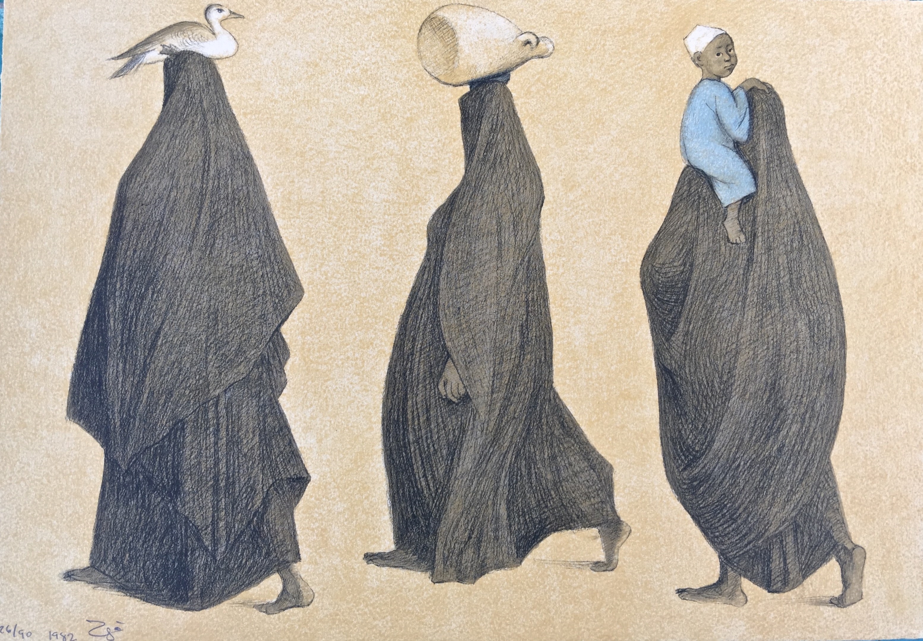 Impressions of Egipto (Egypt) plate 10 by Francisco Zuñiga, 1982