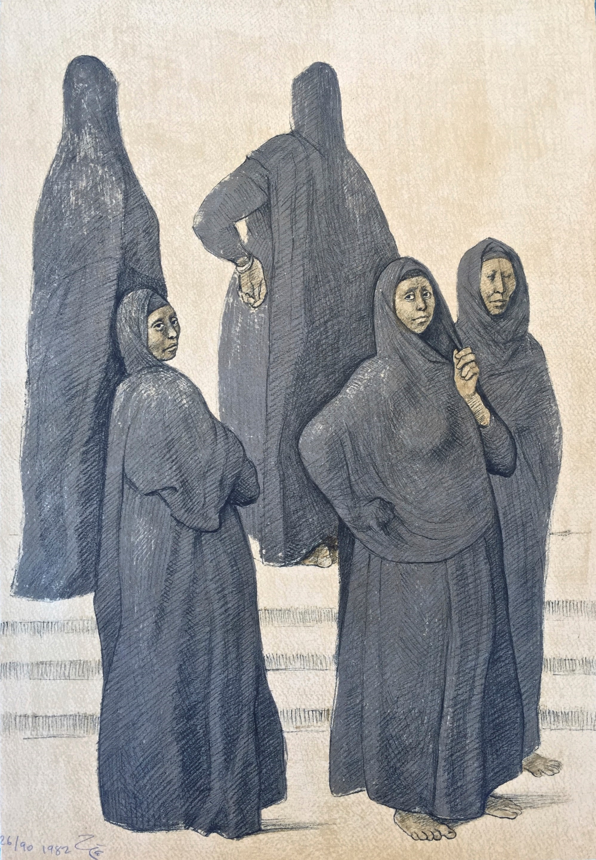 Impressions of Egipto (Egypt) plate 3 by Francisco Zuñiga, 1982