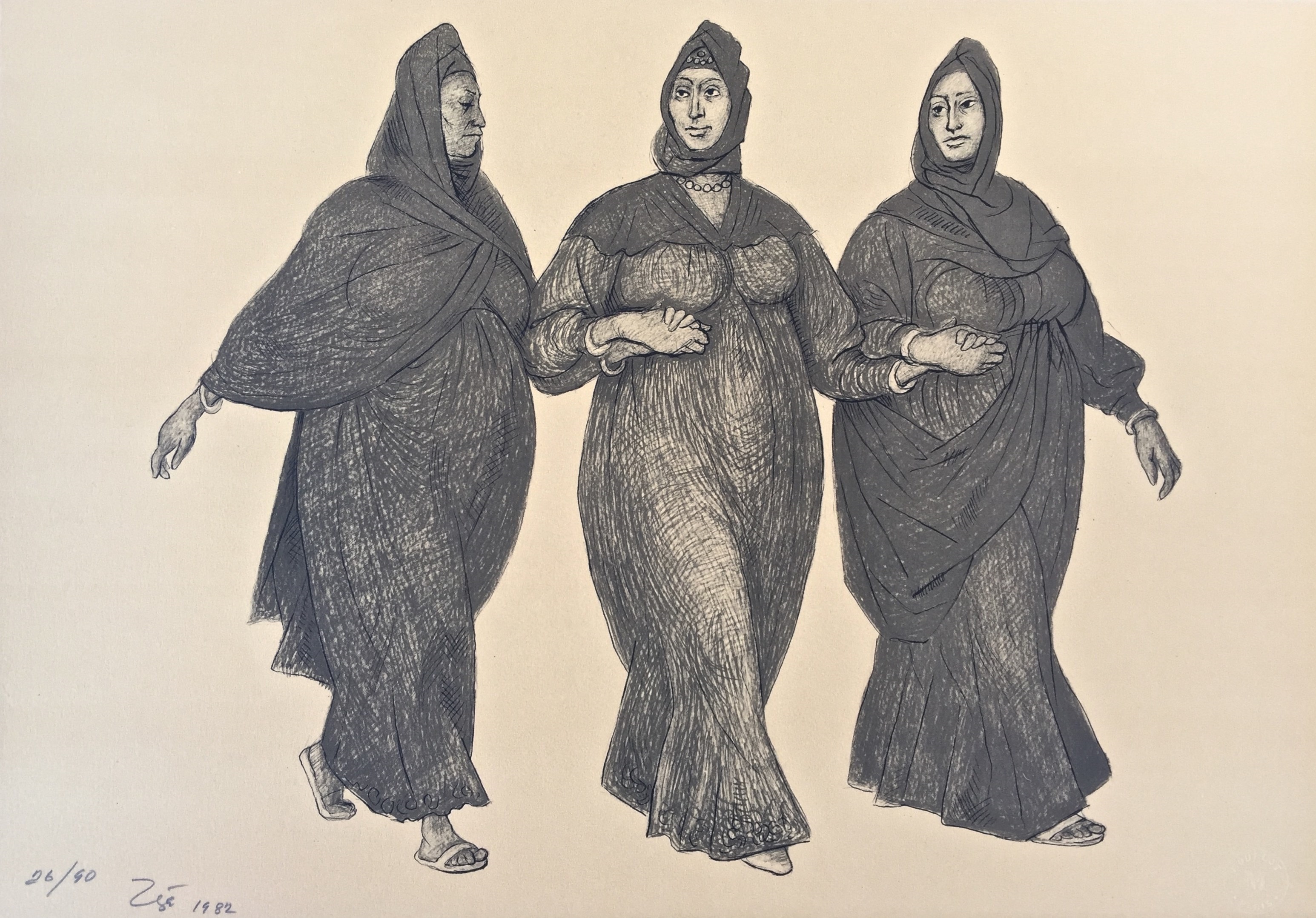 Impressions of Egipto (Egypt) plate 5 by Francisco Zuñiga, 1982