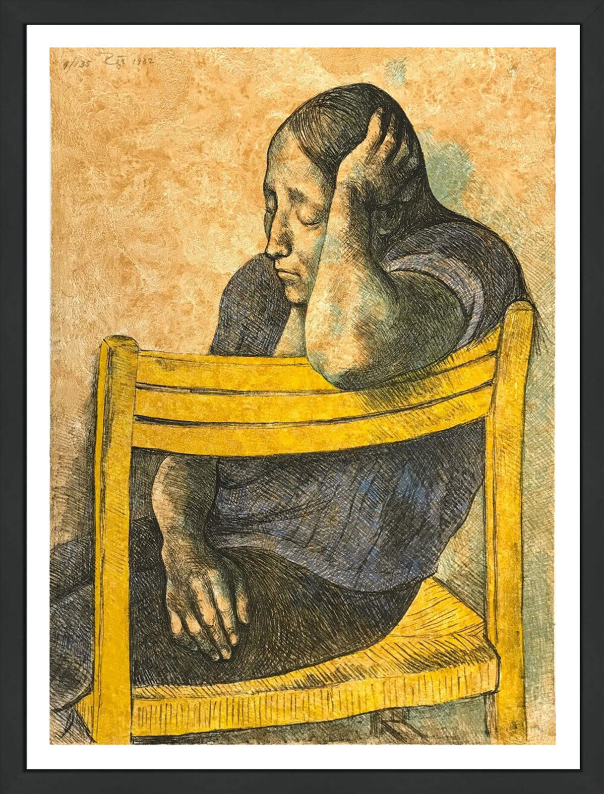 MUCHACHA EN UNA SILLA by Francisco Zuñiga, 1982