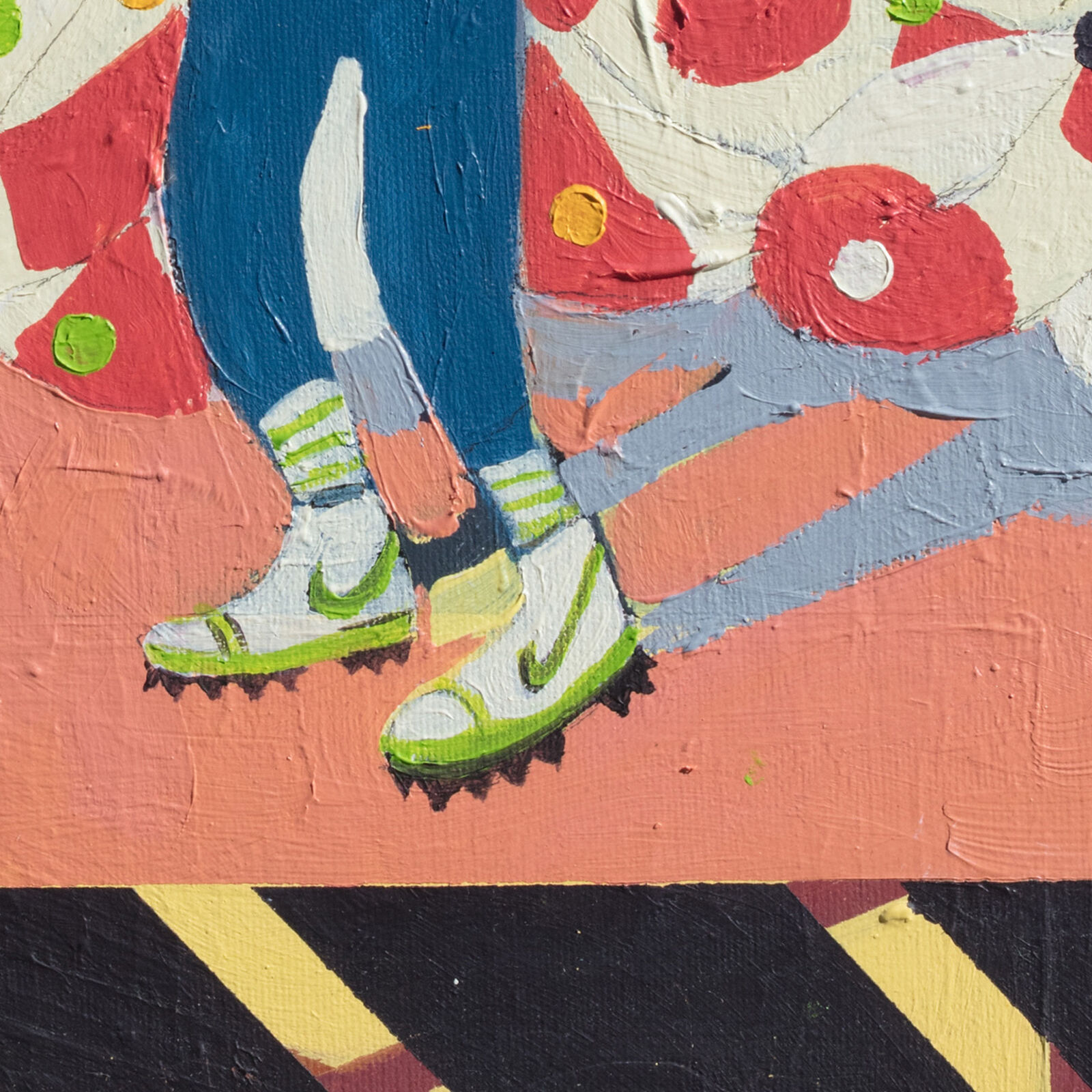 Artwork by Francks Francois Décéus, Mumbo Jumbo BK#1, Made of Acrylic Paint and Pencil on Canvas with Collage 