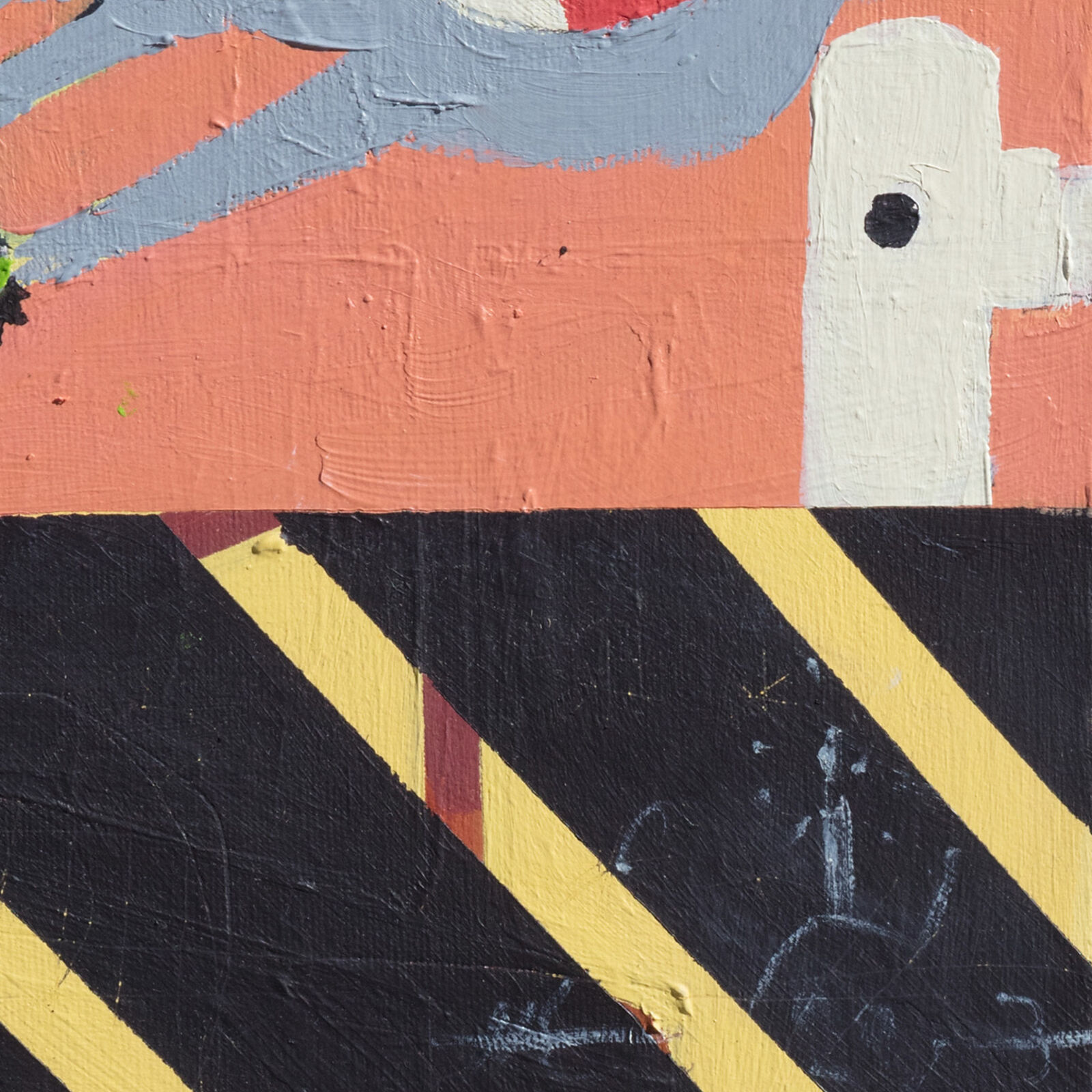 Artwork by Francks Francois Décéus, Mumbo Jumbo BK#1, Made of Acrylic Paint and Pencil on Canvas with Collage 