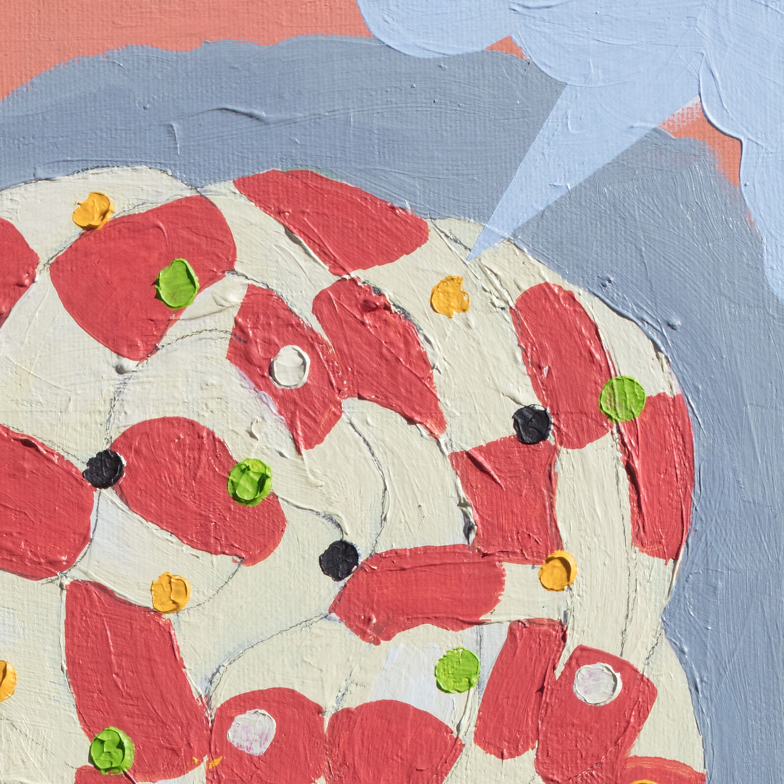 Artwork by Francks Francois Décéus, Mumbo Jumbo BK#1, Made of Acrylic Paint and Pencil on Canvas with Collage 