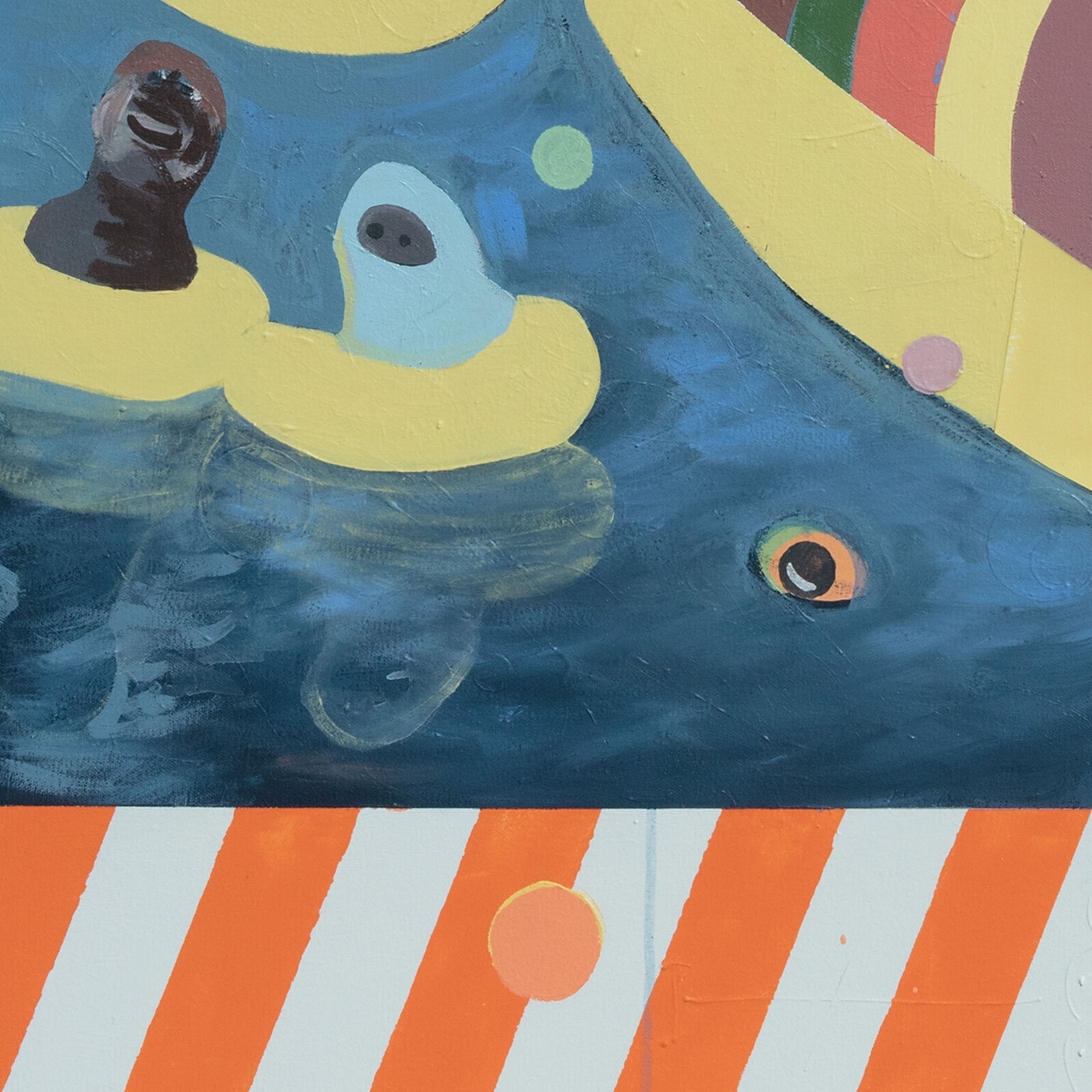 Artwork by Francks Francois Décéus, Spring Break Afternoon #2, Made of Acrylic Paint and Collage on Canvas 